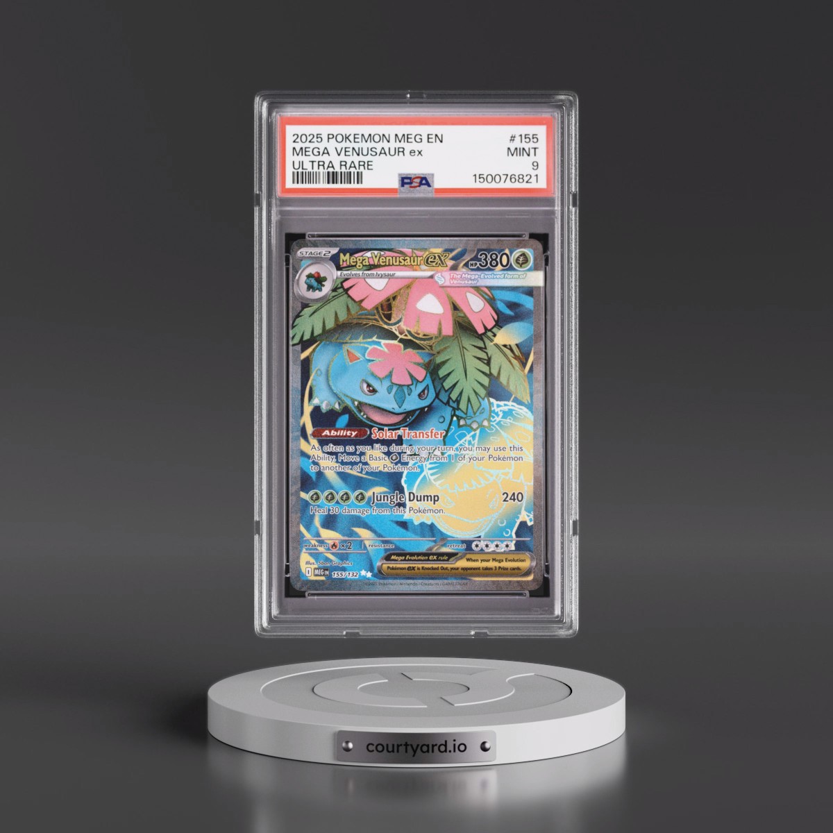 2025 Pokémon Meg EN-Mega Evolution #155 Mega Venusaur EX - Holo Ultra Rare (PSA 9 MINT)