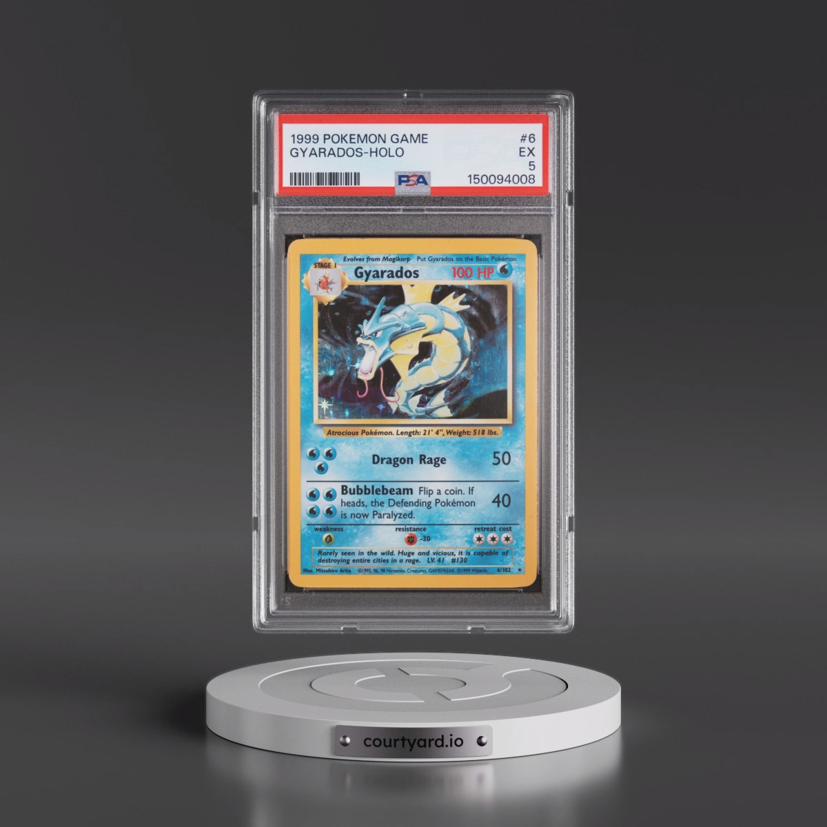 1999 Pokémon Game #6 Gyarados - Holo (PSA 5 EX)