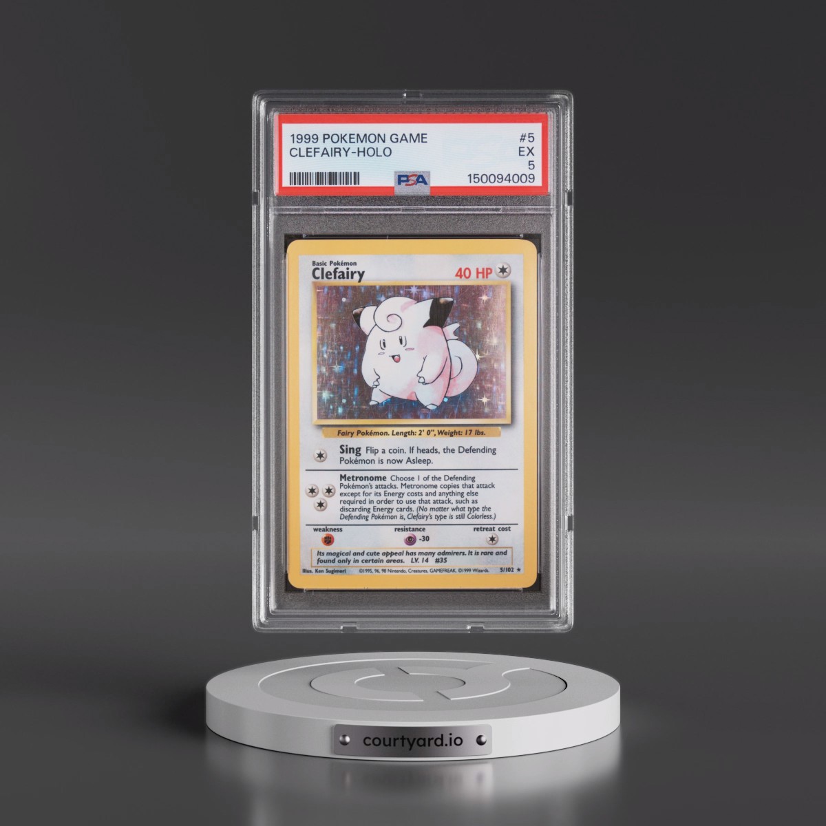 1999 Pokémon Game #5 Clefairy - Holo (PSA 5 EX)