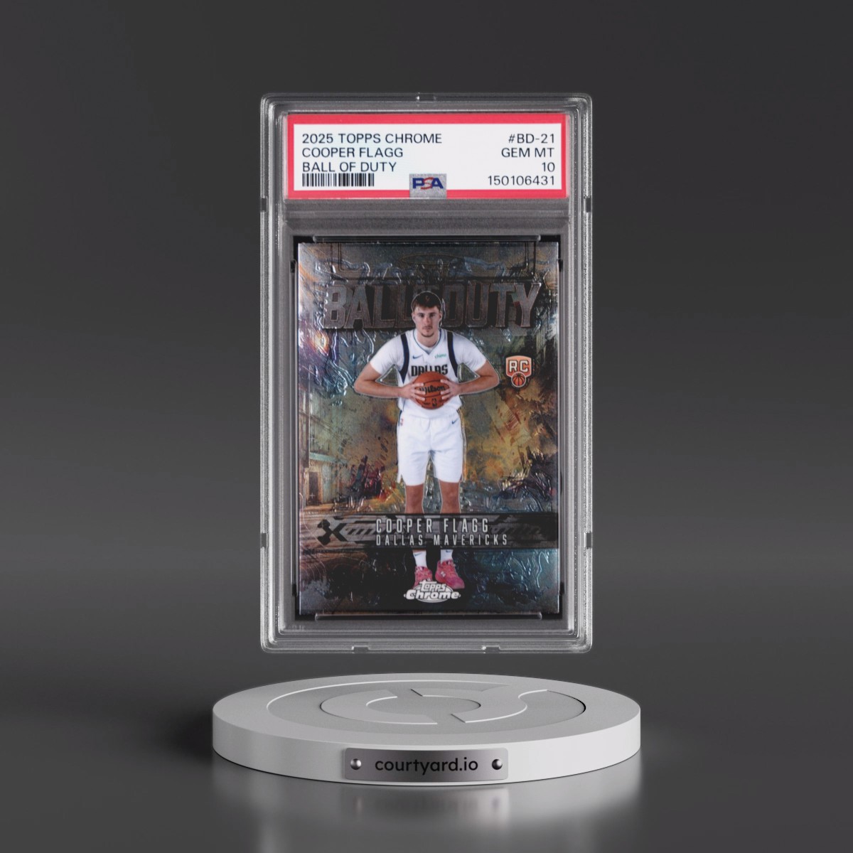 2025 Topps Chrome Ball of Duty #BD-21 Cooper Flagg (PSA 10 GEM MINT)