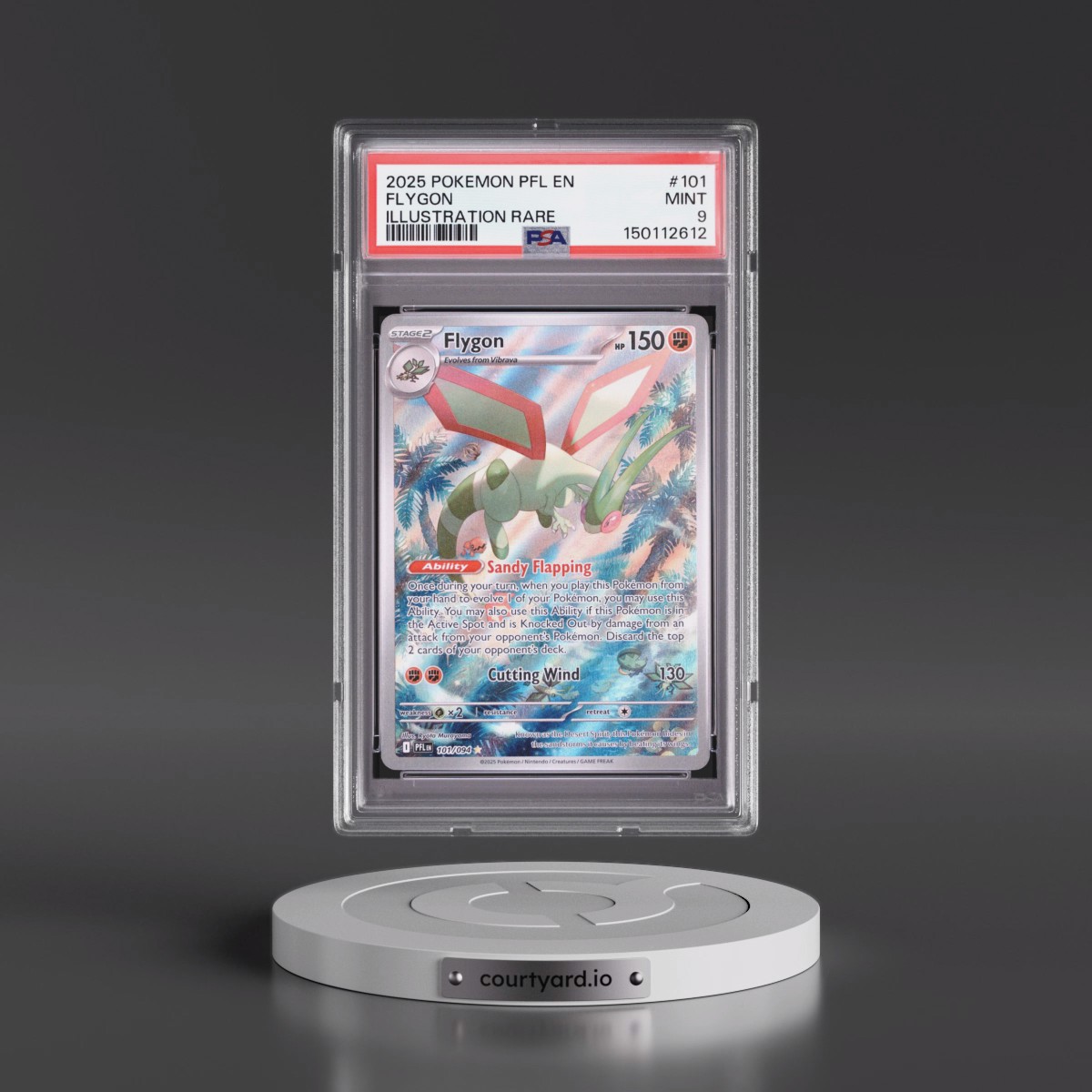 2025 Pokémon Pfl EN-Phantasmal Flames #101 Flygon - Illustration Rare (PSA 9 MINT)