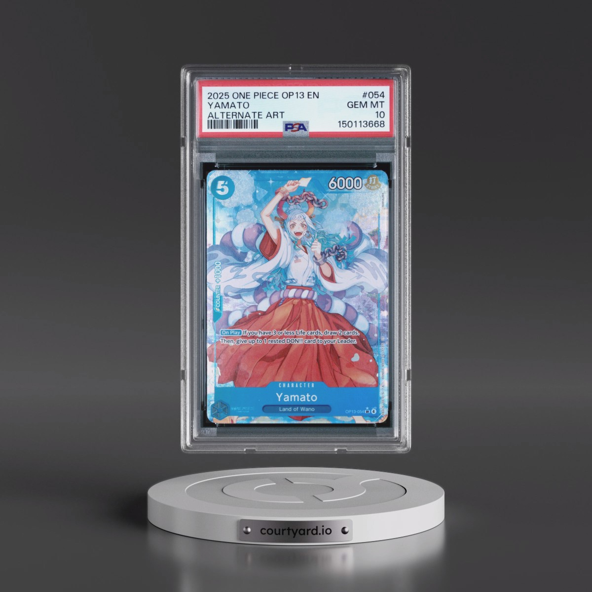 2025 One Piece OP13-Carrying on His Will #054 Yamato - Alternate Art (PSA 10 GEM MINT)