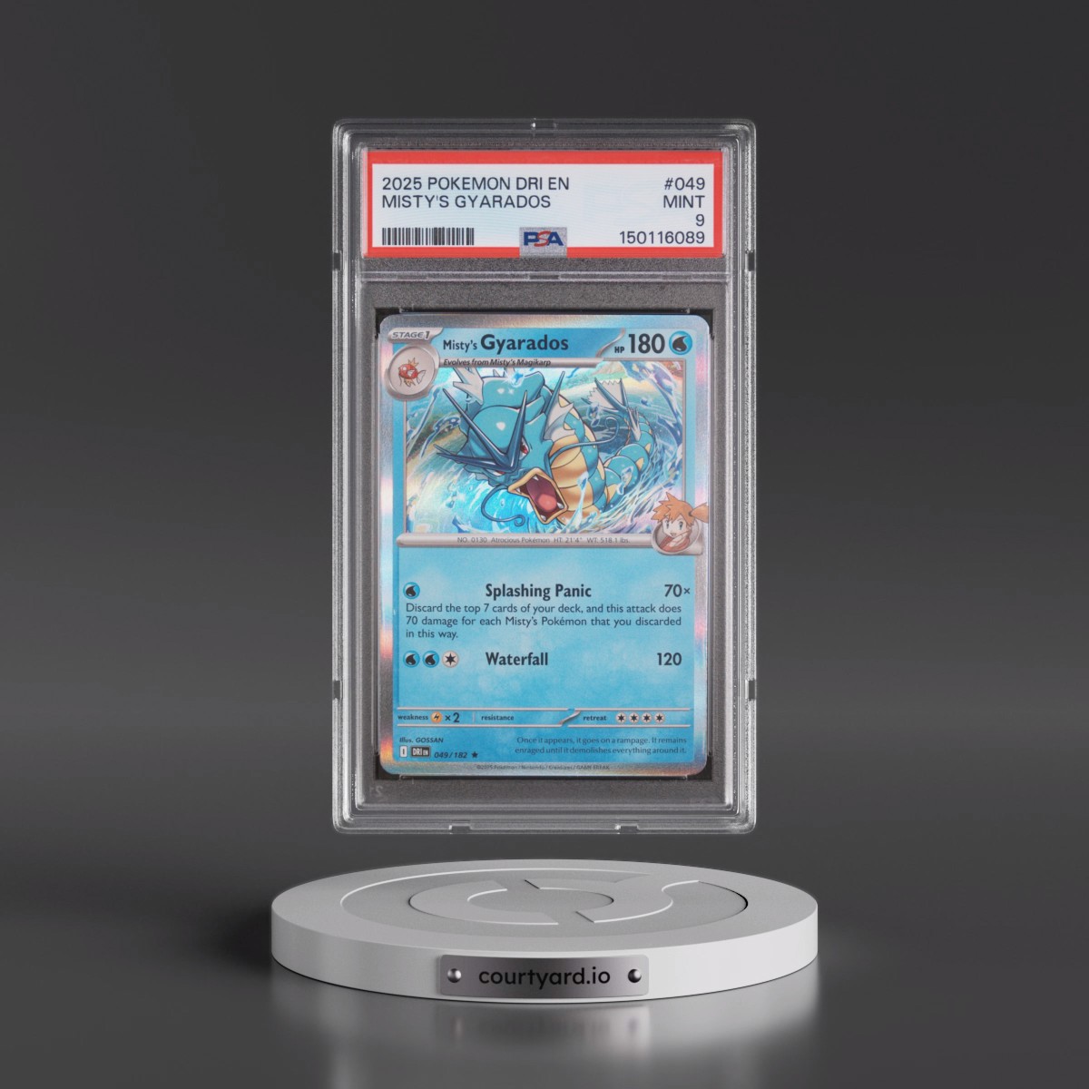 2025 Pokémon Dri EN-Destined Rivals #049 Misty's Gyarados (PSA 9 MINT)