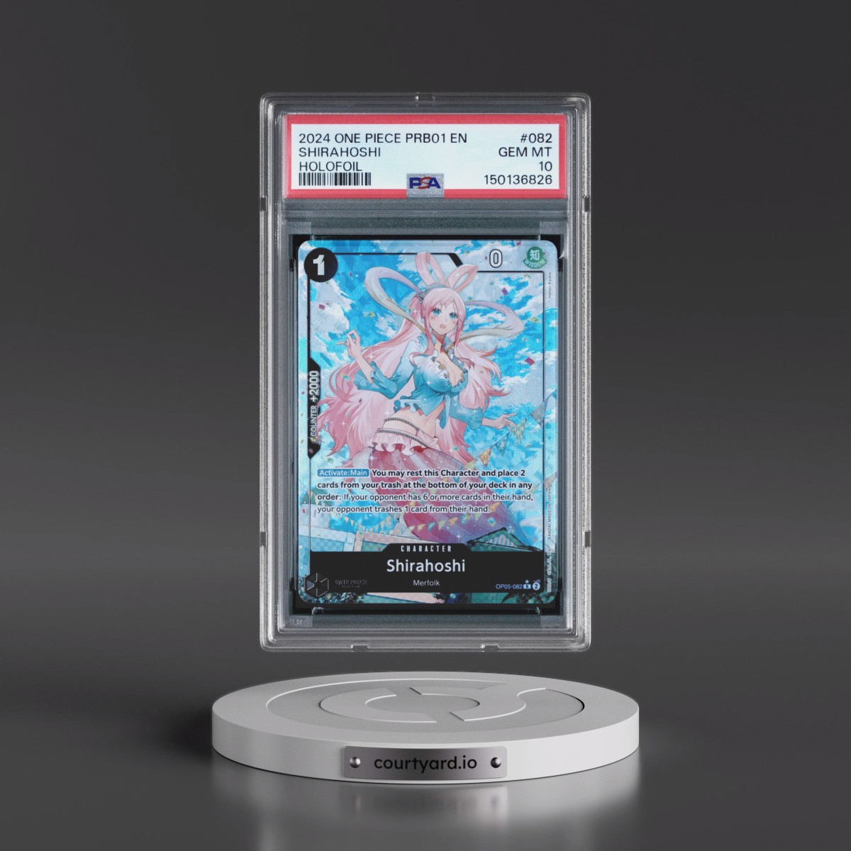 2024 One Piece PRB01-Premium Booster -One Piece Card the Best #082 Shirahoshi - Holofoil (PSA 10 GEM MINT)