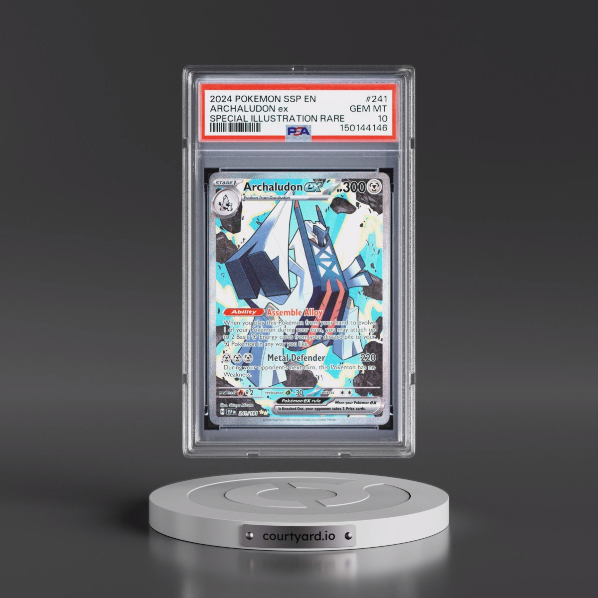2024 Pokémon Ssp EN-Surging Sparks #241 Archaludon EX - Holo Special Illustration Rare (PSA 10 GEM MINT)