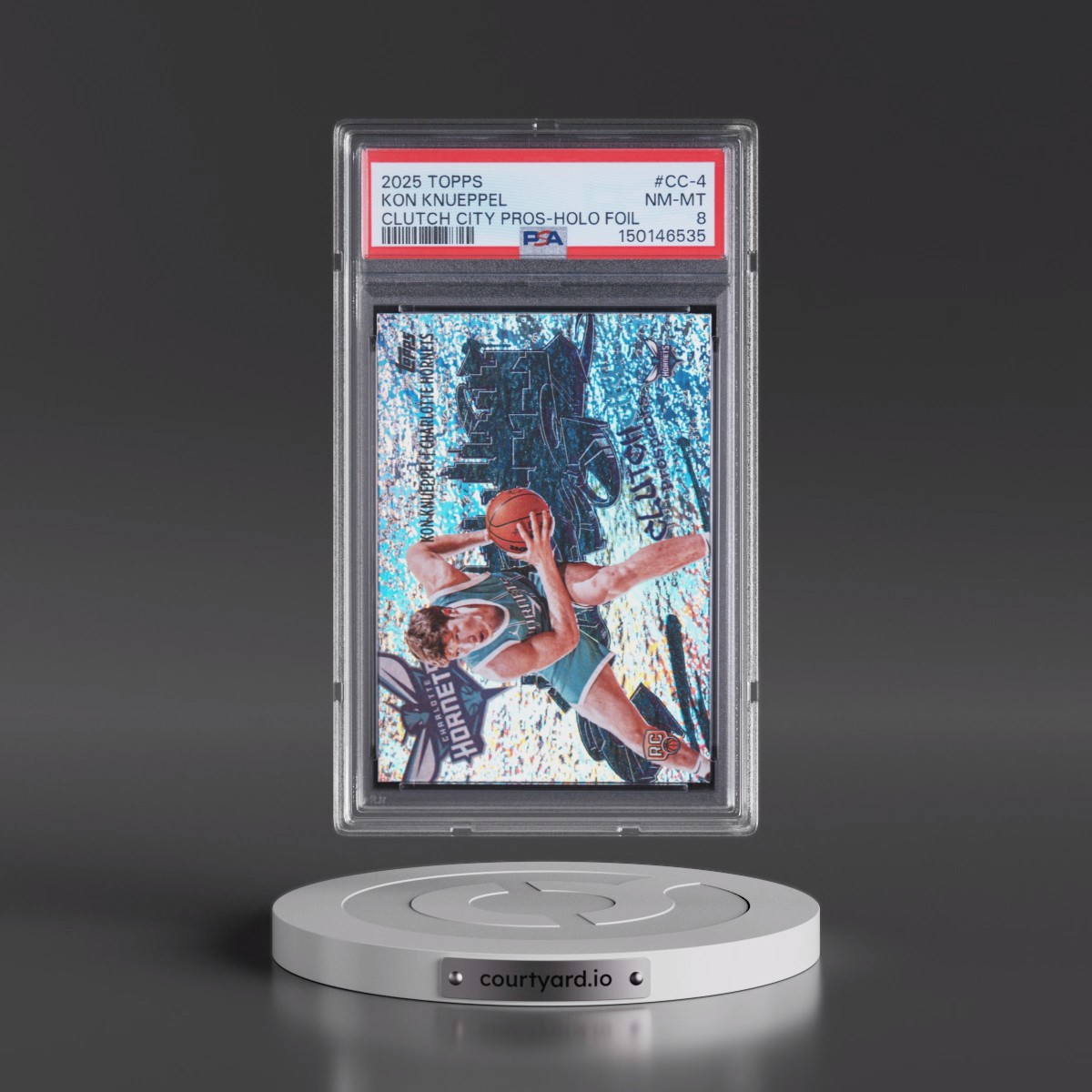2025 Topps Clutch City Prospects #CC-4 Kon Knueppel - Holo Foil (PSA 8 NM-MT)