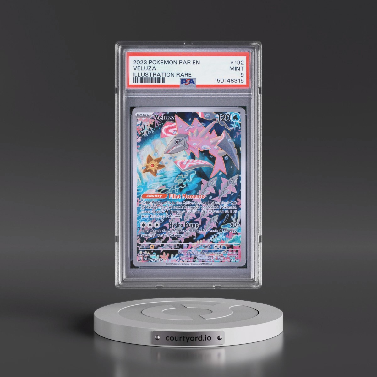 2023 Pokémon Par EN-Paradox Rift #192 Veluza - Illustration Rare (PSA 9 MINT)