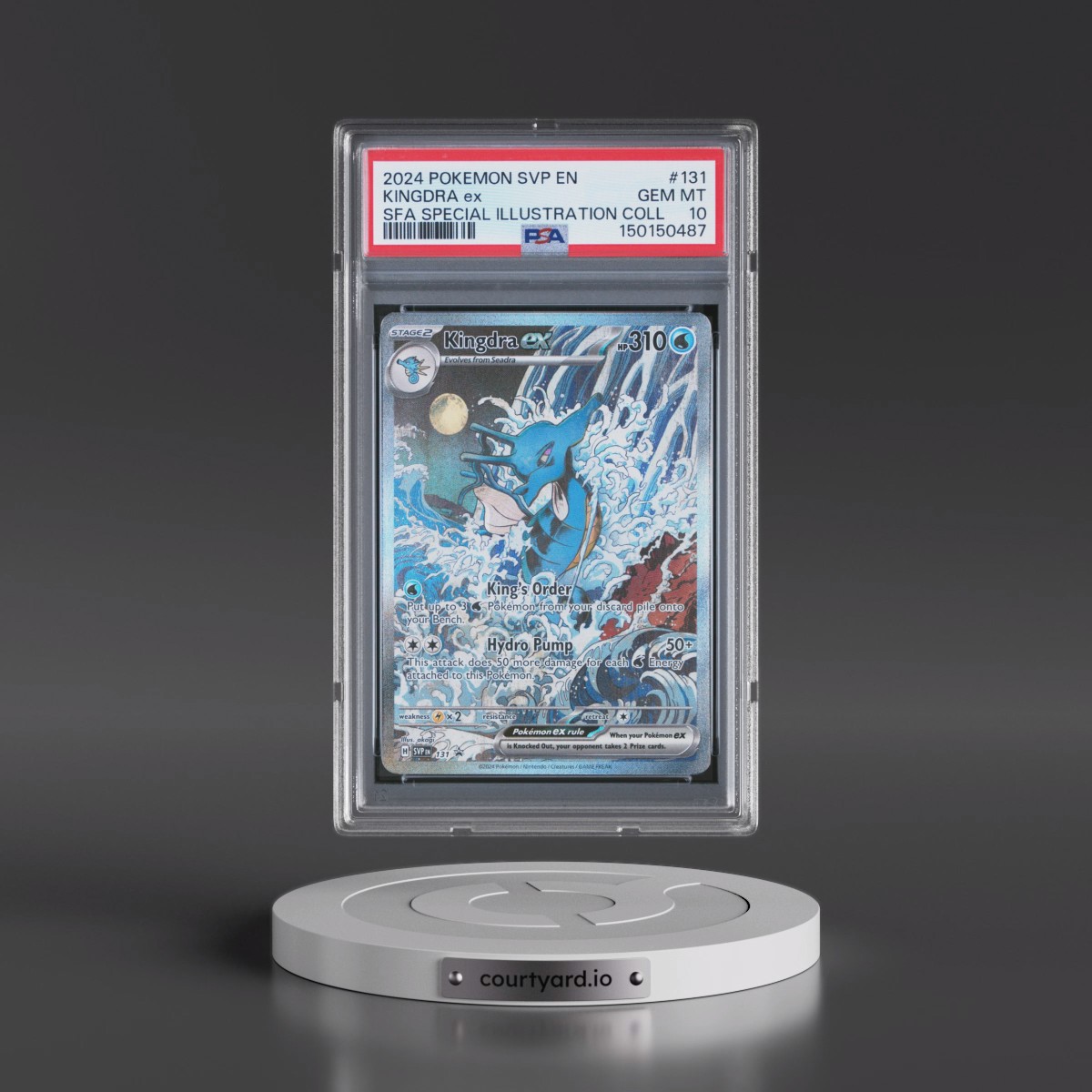 2024 Pokémon Svp EN-SV Black Star Promo #131 Kingdra EX - Holo Shrouded Fable Special Illustration Collection (PSA 10 GEM MINT)