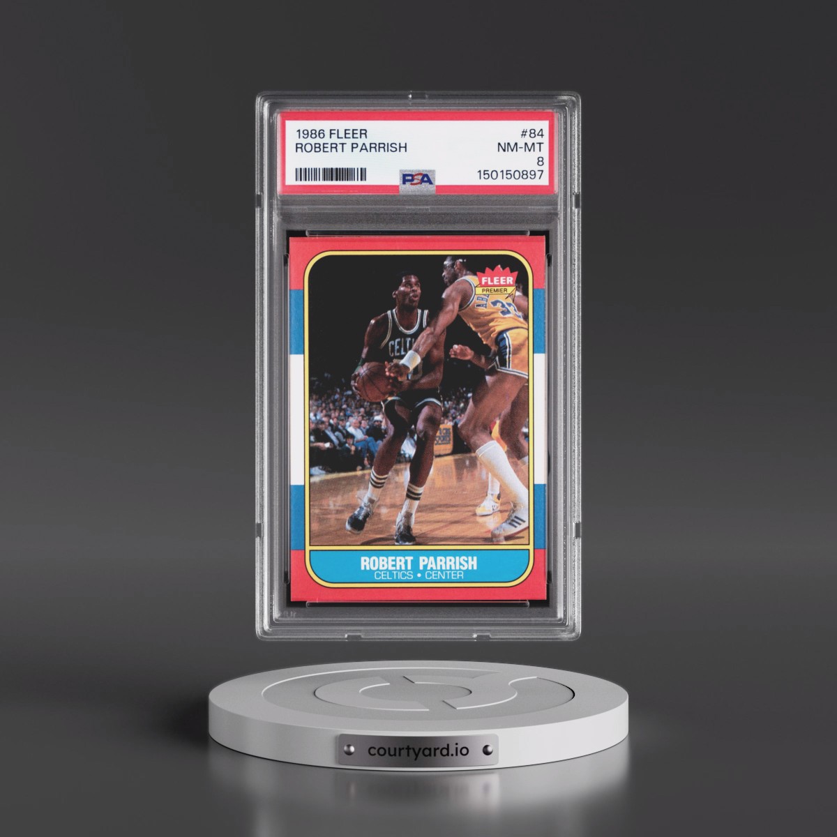1986 Fleer #84 Robert Parrish (PSA 8 NM-MT)