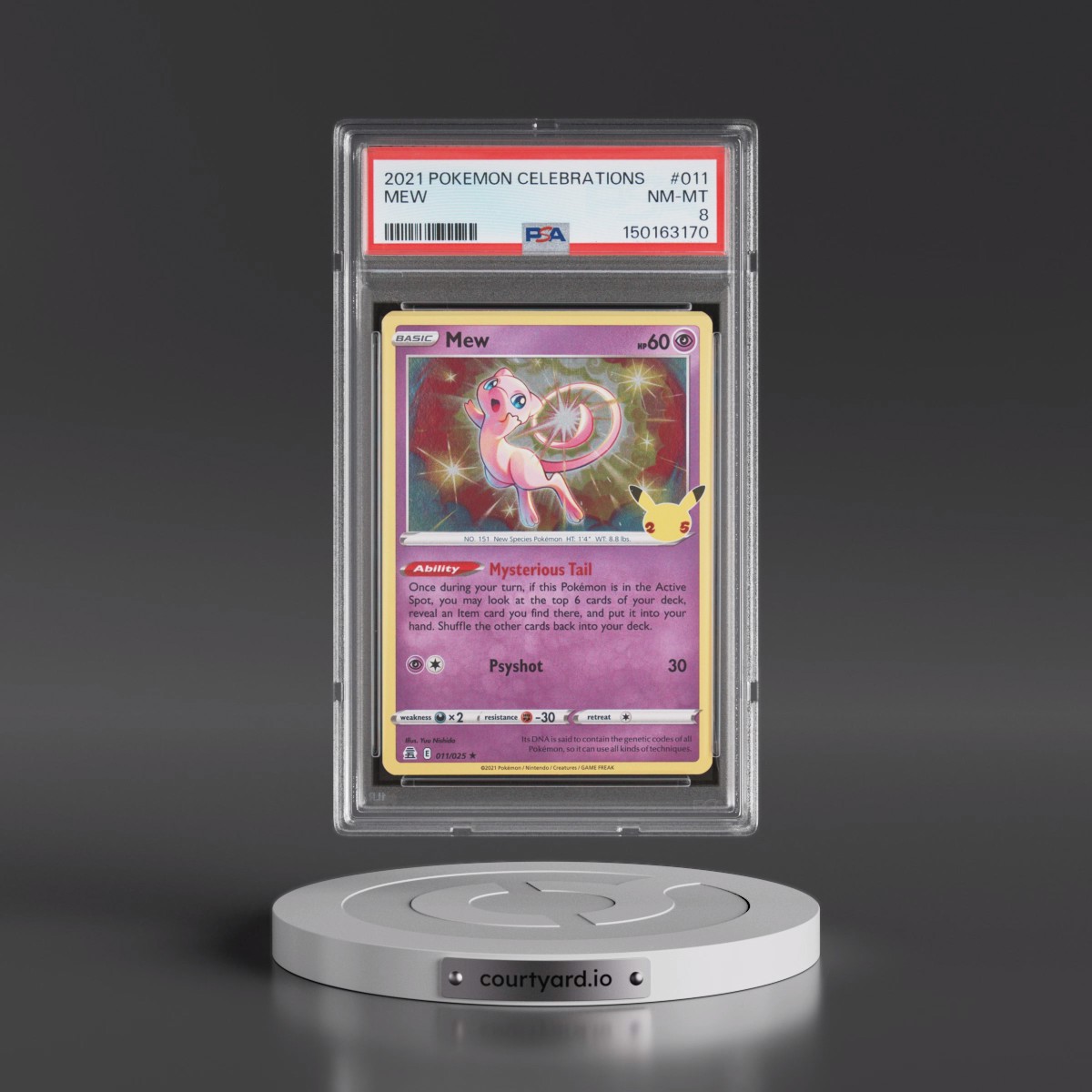 2021 Pokémon Celebrations #011 Mew (PSA 8 NM-MT)