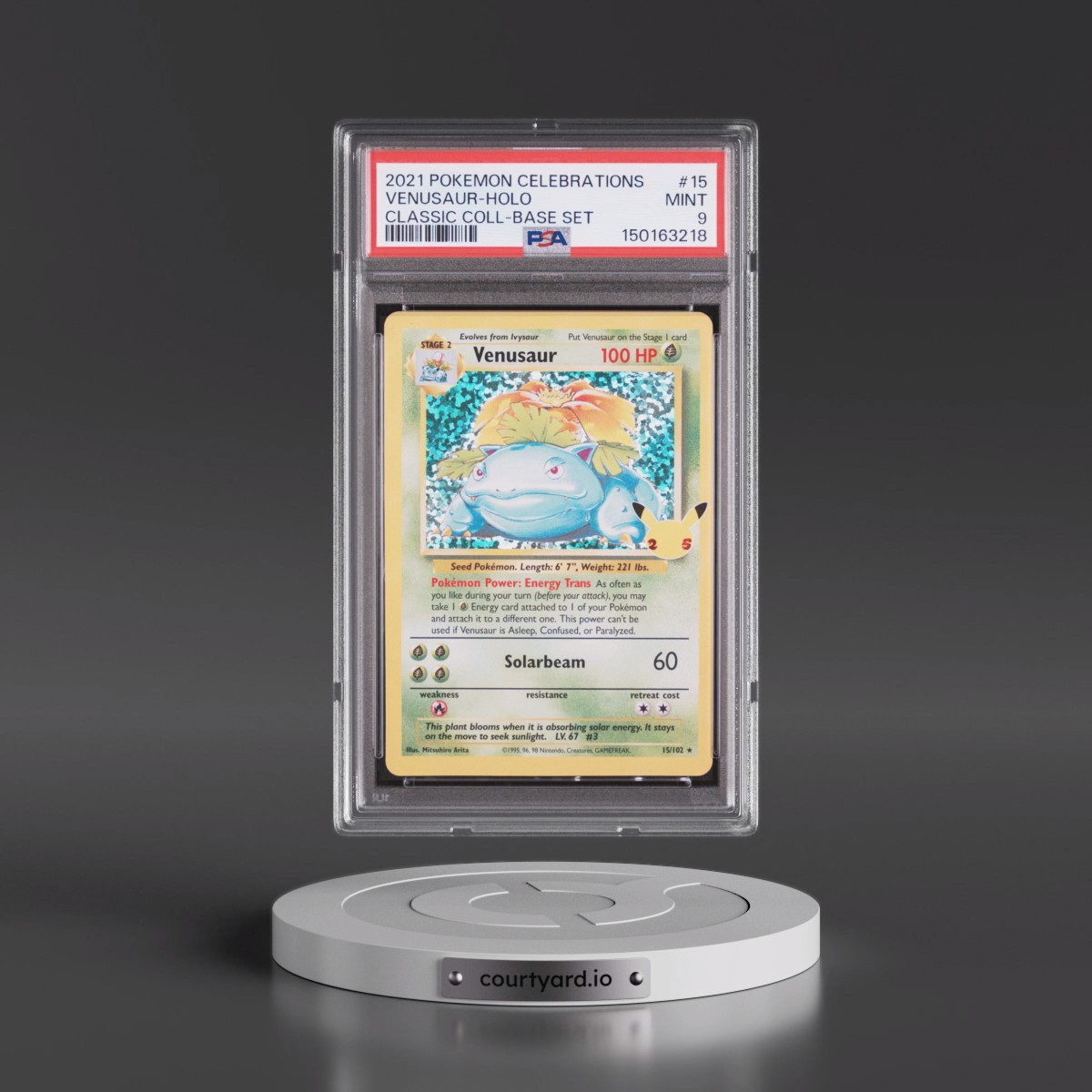 2021 Pokémon Celebrations Classic Collection #15 Venusaur - Holo (PSA 9 MINT)