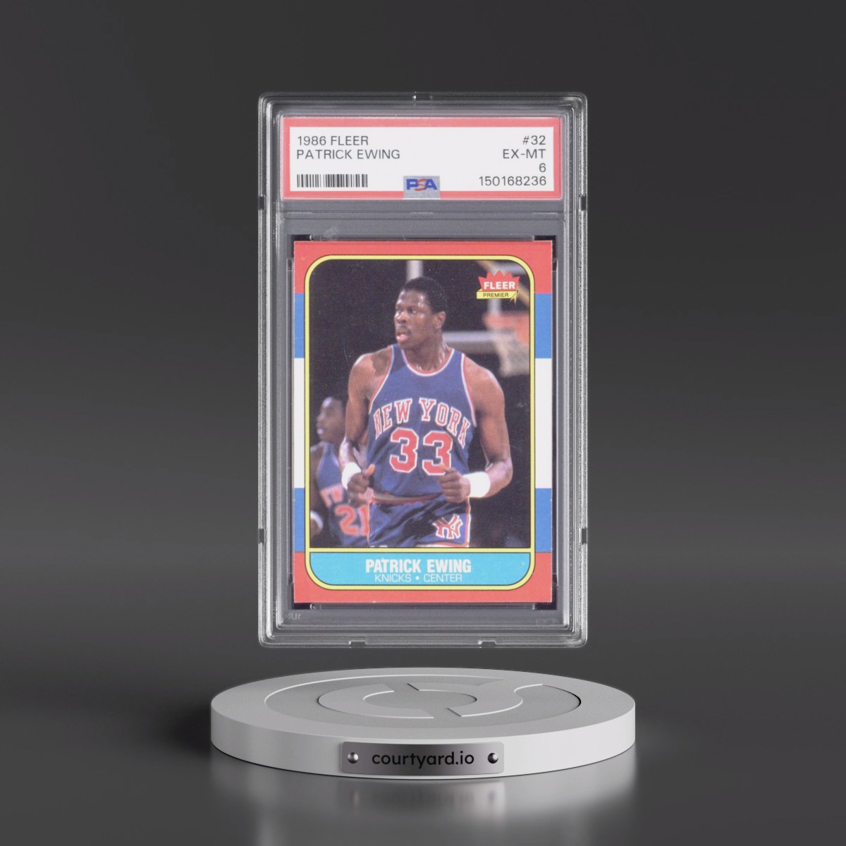 1986 Fleer #32 Patrick Ewing (PSA 6 EX-MT)
