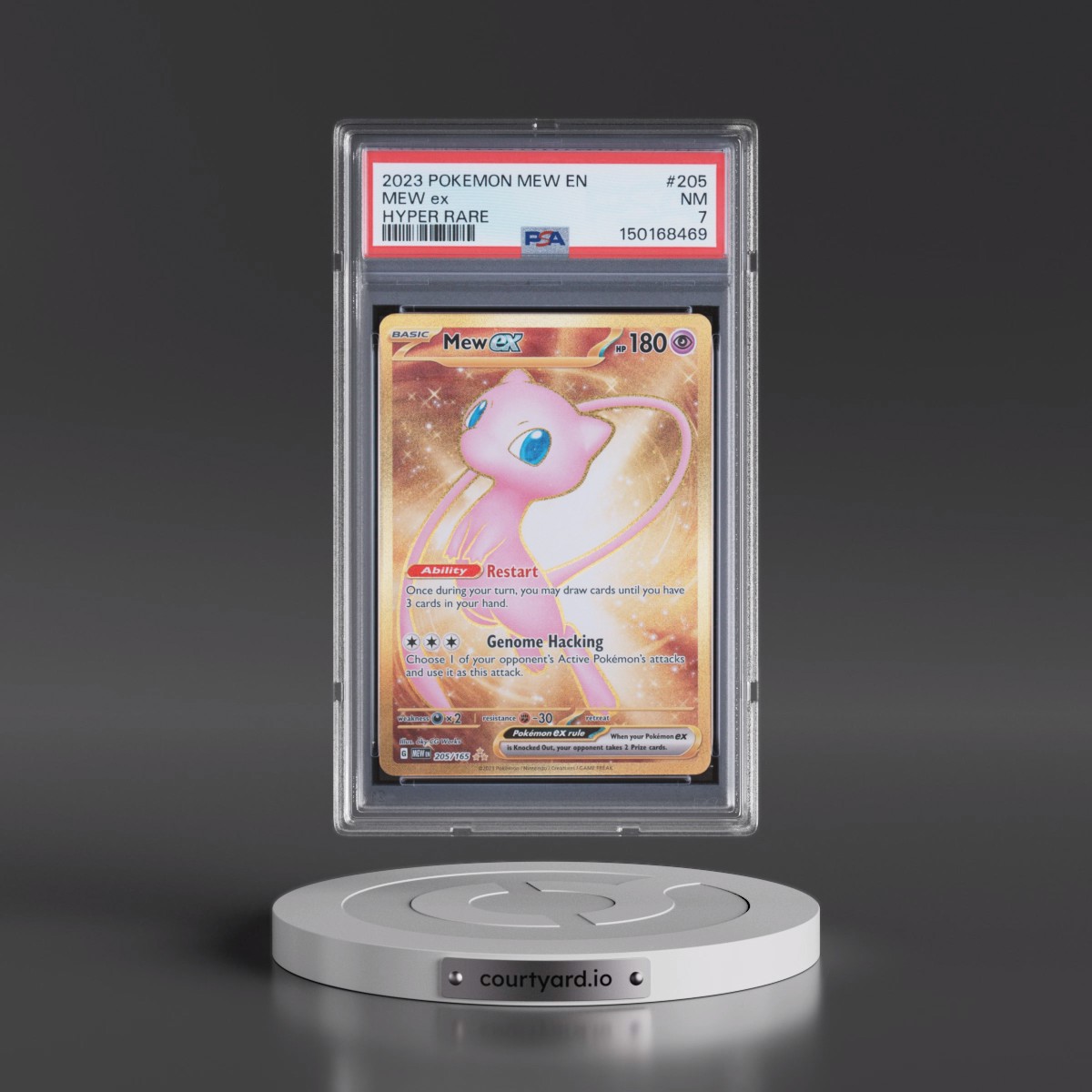 2023 Pokémon Mew EN-151 #205 Mew EX - Holo Hyper Rare (PSA 7 NM)