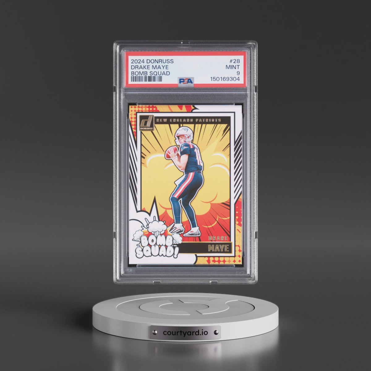 2024 Panini Donruss Bomb Squad #28 Drake Maye (PSA 9 MINT)