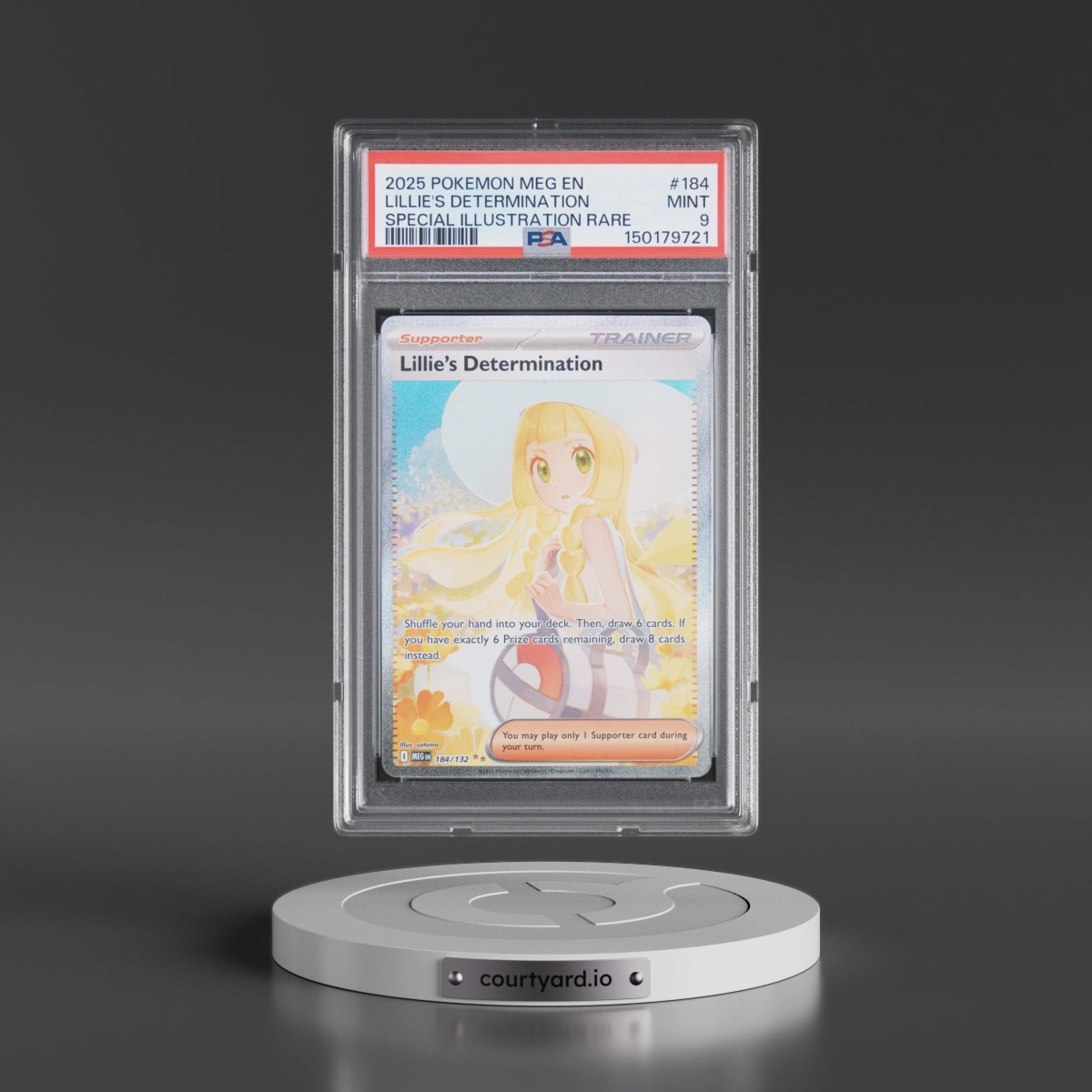 2025 Pokémon Meg EN-Mega Evolution #184 Lillie's Determination - Special Illustration Rare (PSA 9 MINT)