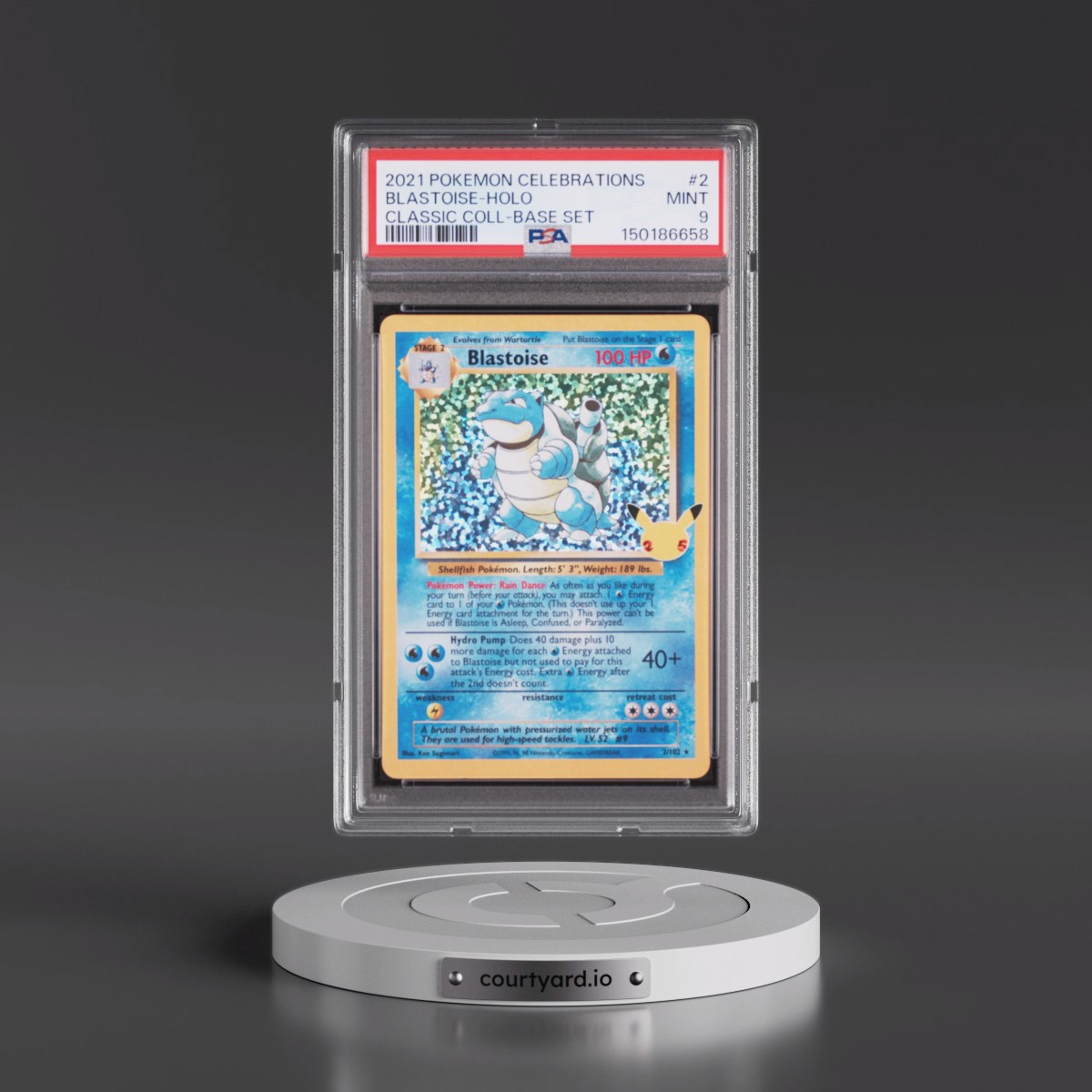 2021 Pokémon Celebrations Classic Collection #2 Blastoise - Holo (PSA 9 MINT)