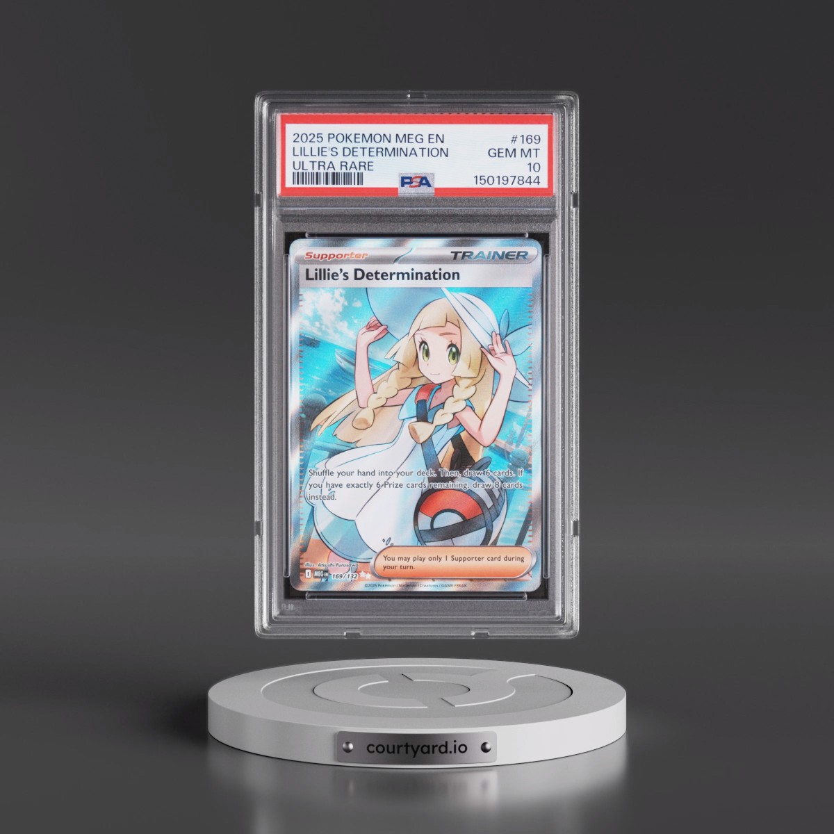 2025 Pokémon Meg EN-Mega Evolution #169 Lillie's Determination - Ultra Rare (PSA 10 GEM MINT)