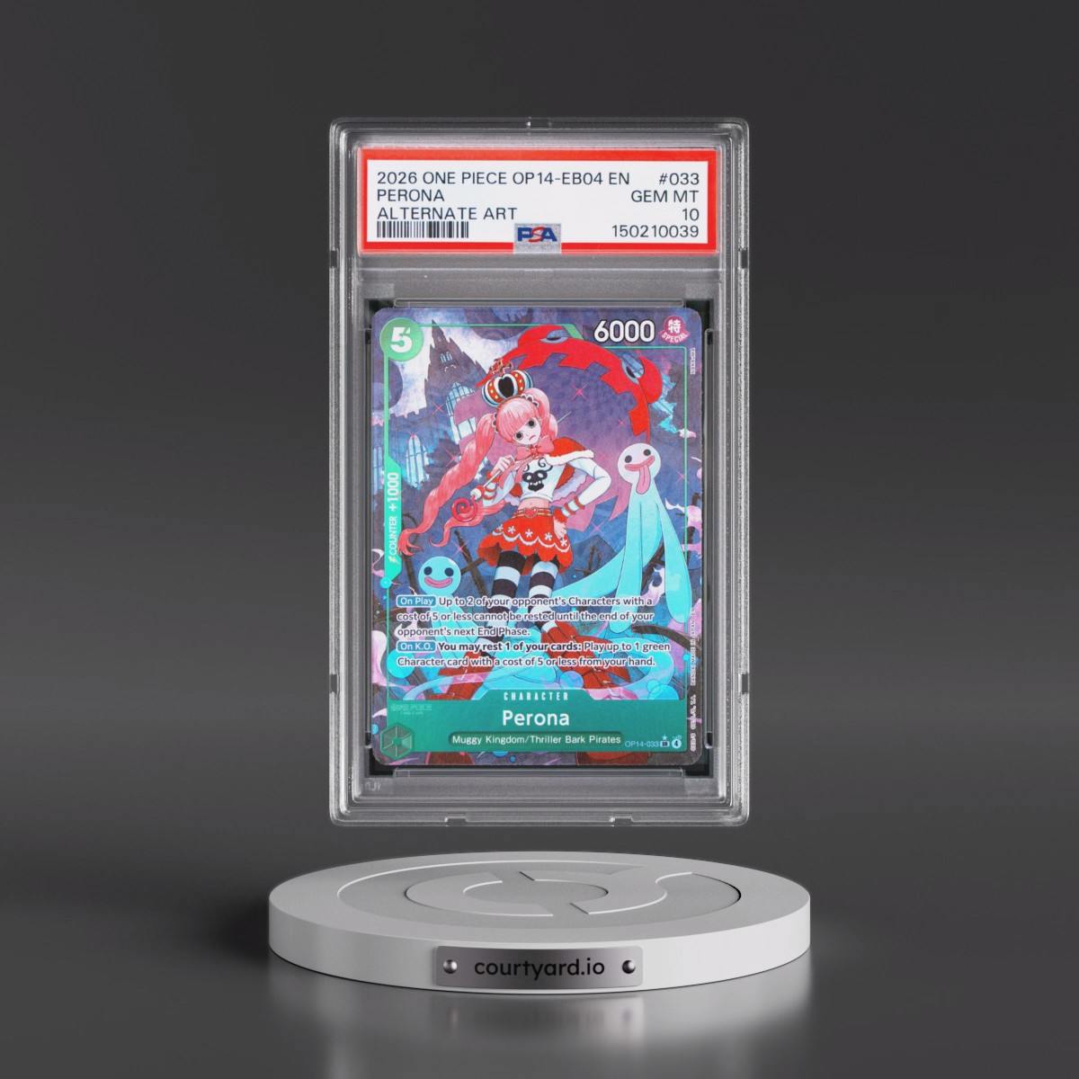 2026 One Piece OP14-EB04-the Azure Sea's Seven #033 Perona - Alternate Art (PSA 10 GEM MINT)