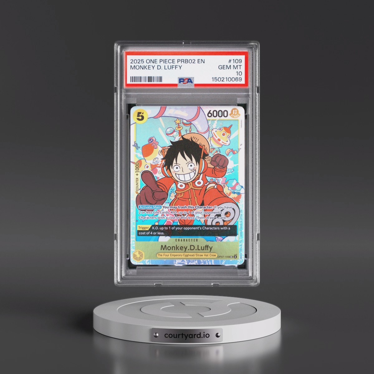 2025 One Piece PRB02-Premium Booster -One Piece Card the Best- Vol.2 #109 Monkey D. Luffy (PSA 10 GEM MINT)