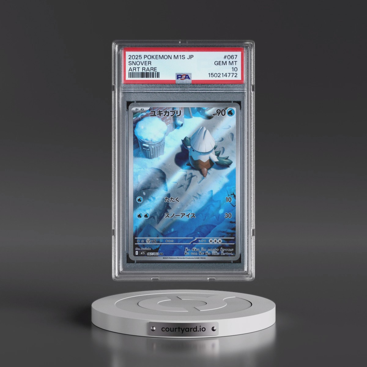 2025 Pokémon M1s-Mega Symphonia #067 Snover - Art Rare (PSA 10 GEM MINT)
