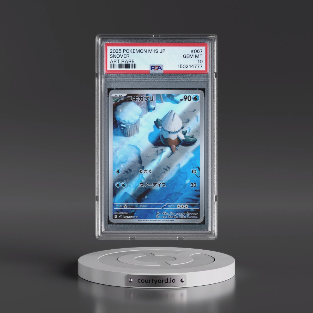 2025 Pokémon M1s-Mega Symphonia #067 Snover - Art Rare (PSA 10 GEM MINT)