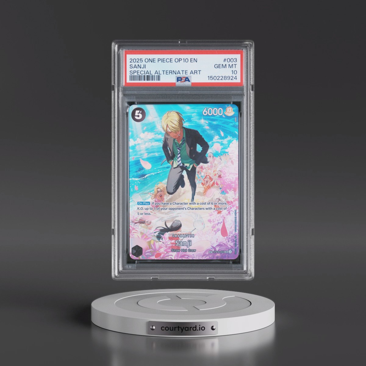 2025 One Piece OP10-Royal Blood Sanji - Special Alternate Art #003 PSA 10