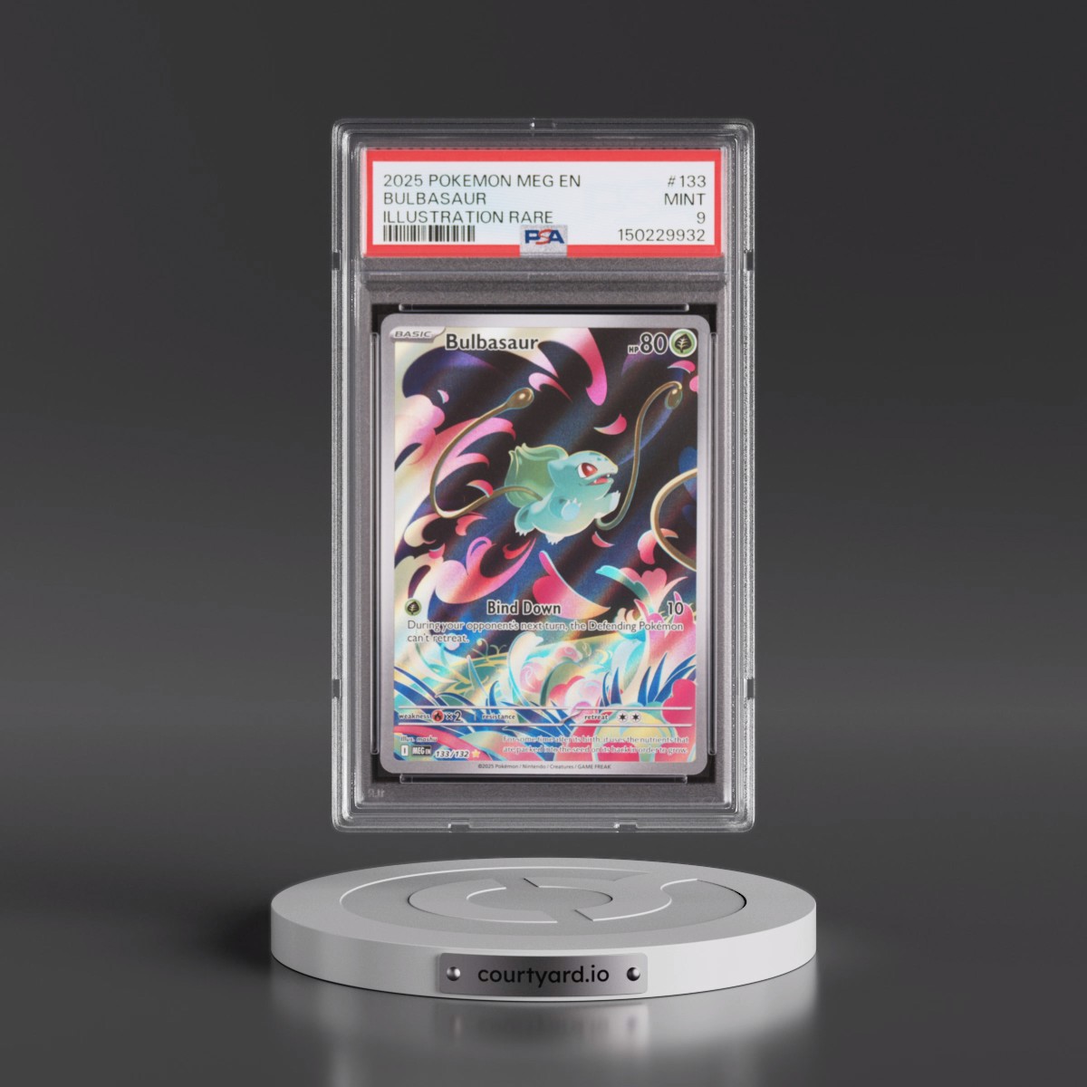 2025 Pokémon Meg EN-Mega Evolution #133 Bulbasaur - Illustration Rare (PSA 9 MINT)