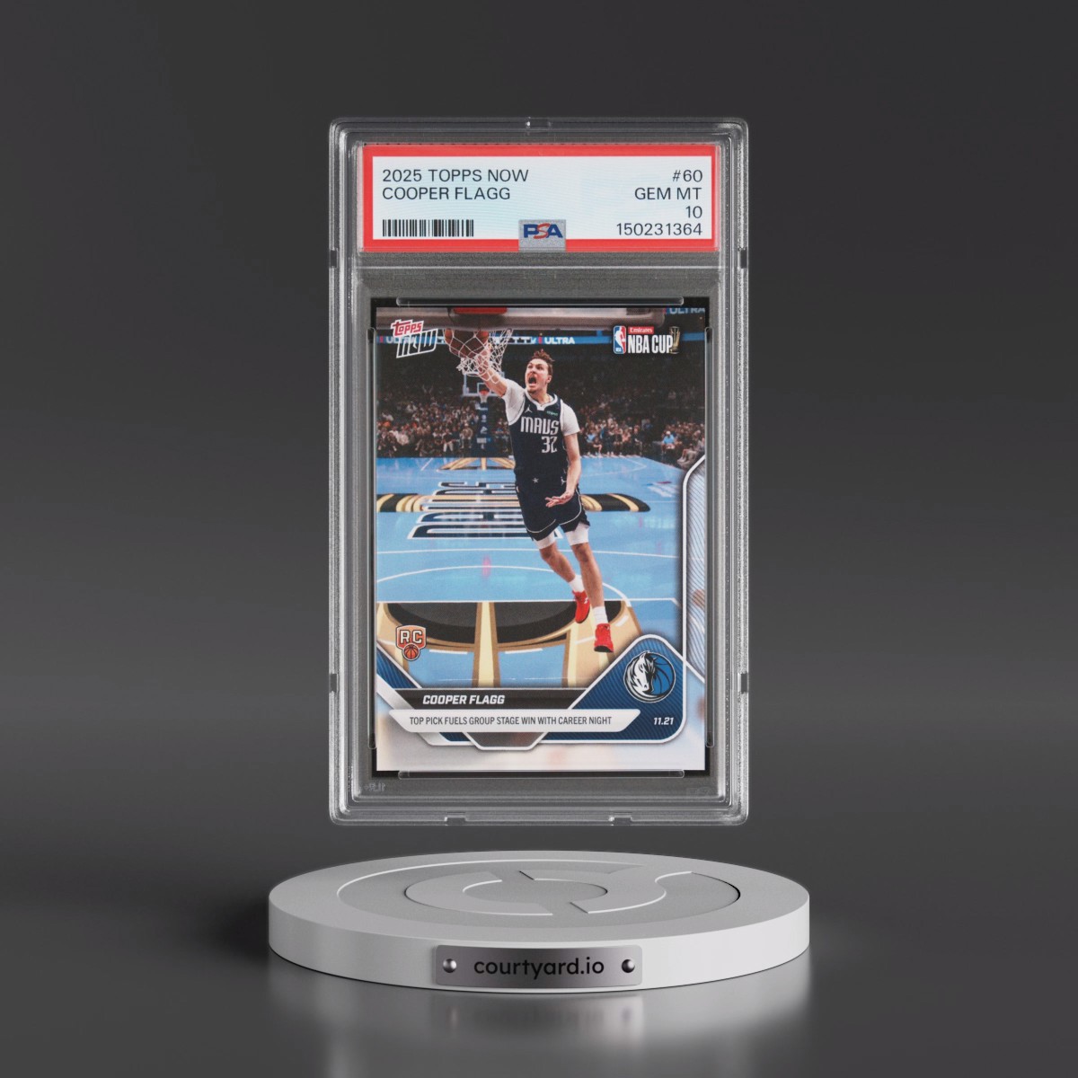 2025 Topps Now #60 Cooper Flagg (PSA 10 GEM MINT)