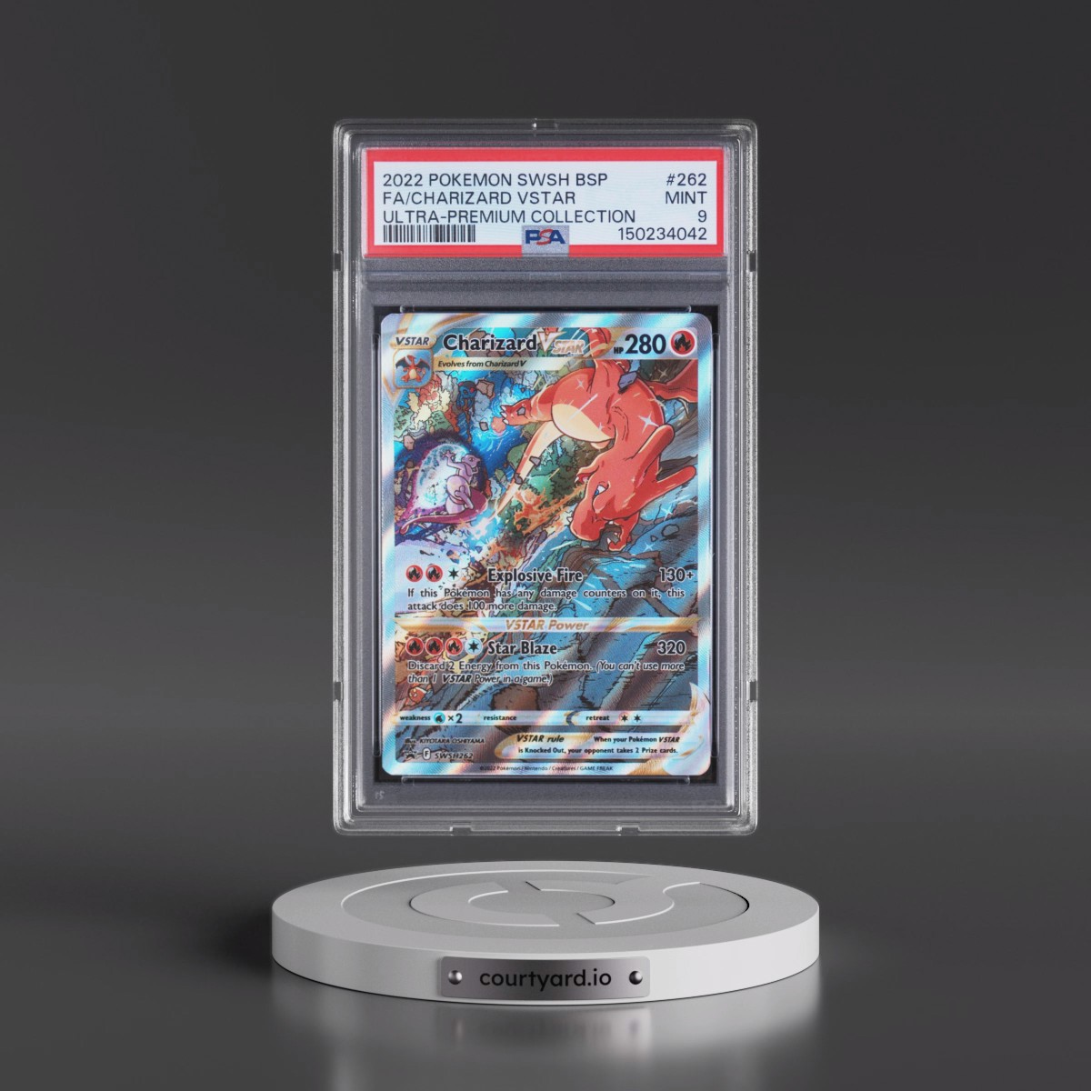 2022 Pokémon Swsh Black Star Promo #262 Charizard Vstar - Full Art Sword & Shield Ultra-Premium Collection-Charizard (PSA 9 MINT)