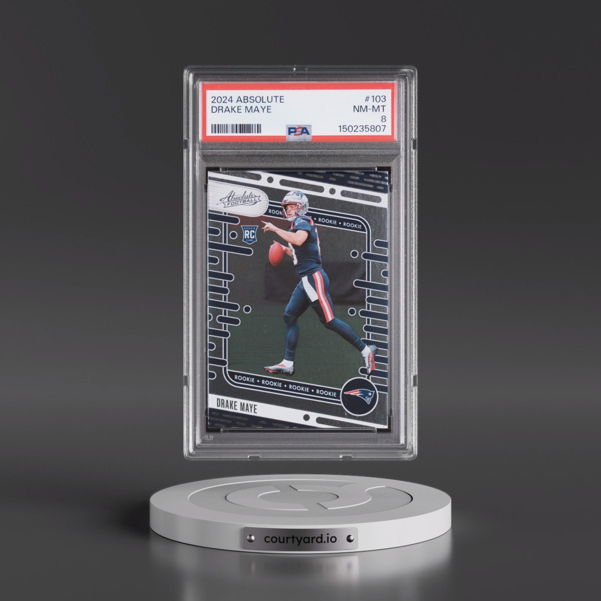 2024 Panini Absolute #103 Drake Maye (PSA 8 NM-MT)