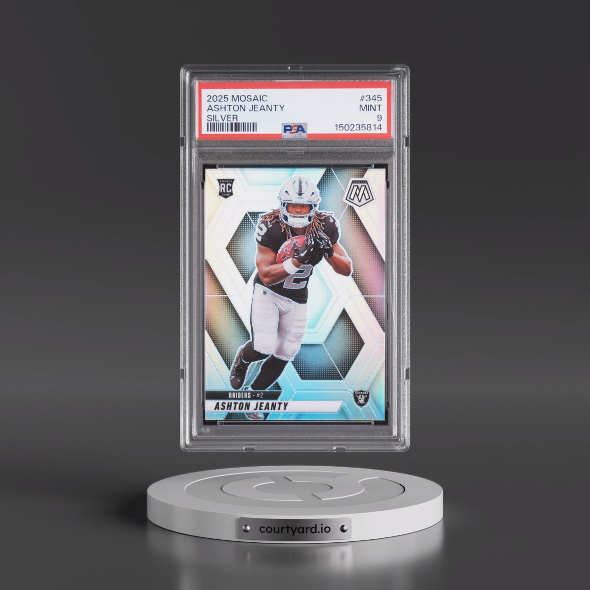 2025 Panini Mosaic #345 Ashton Jeanty - Silver (PSA 9 MINT)