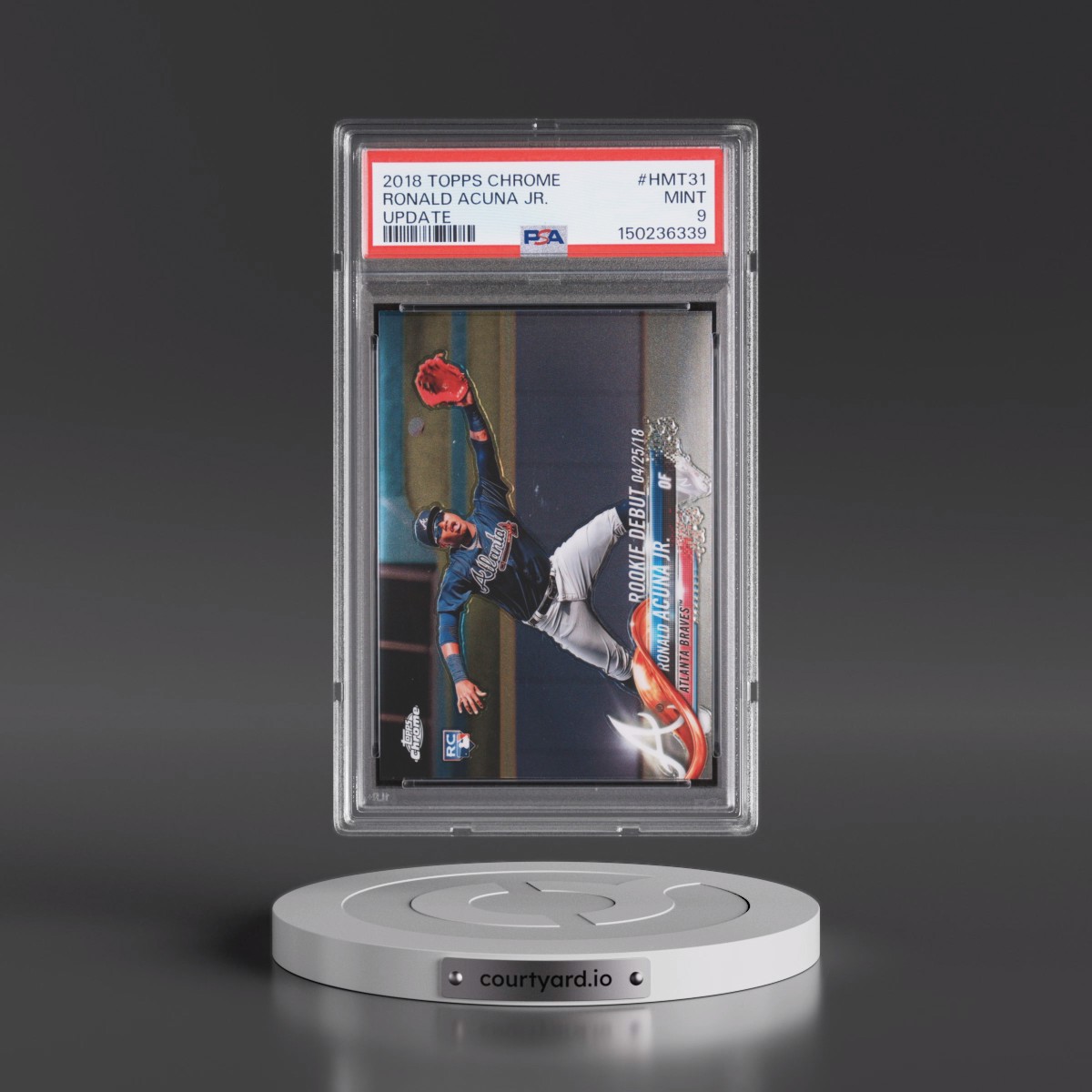2018 Topps Chrome Update #HMT31 Ronald Acuna Jr. (PSA 9 MINT)