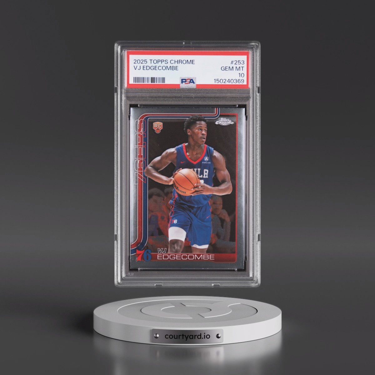 2025 Topps Chrome #253 VJ Edgecombe (PSA 10 GEM MINT)