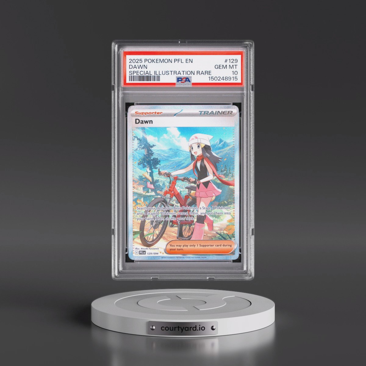 2025 Pokémon Pfl EN-Phantasmal Flames #129 Dawn - Special Illustration Rare (PSA 10 GEM MINT)