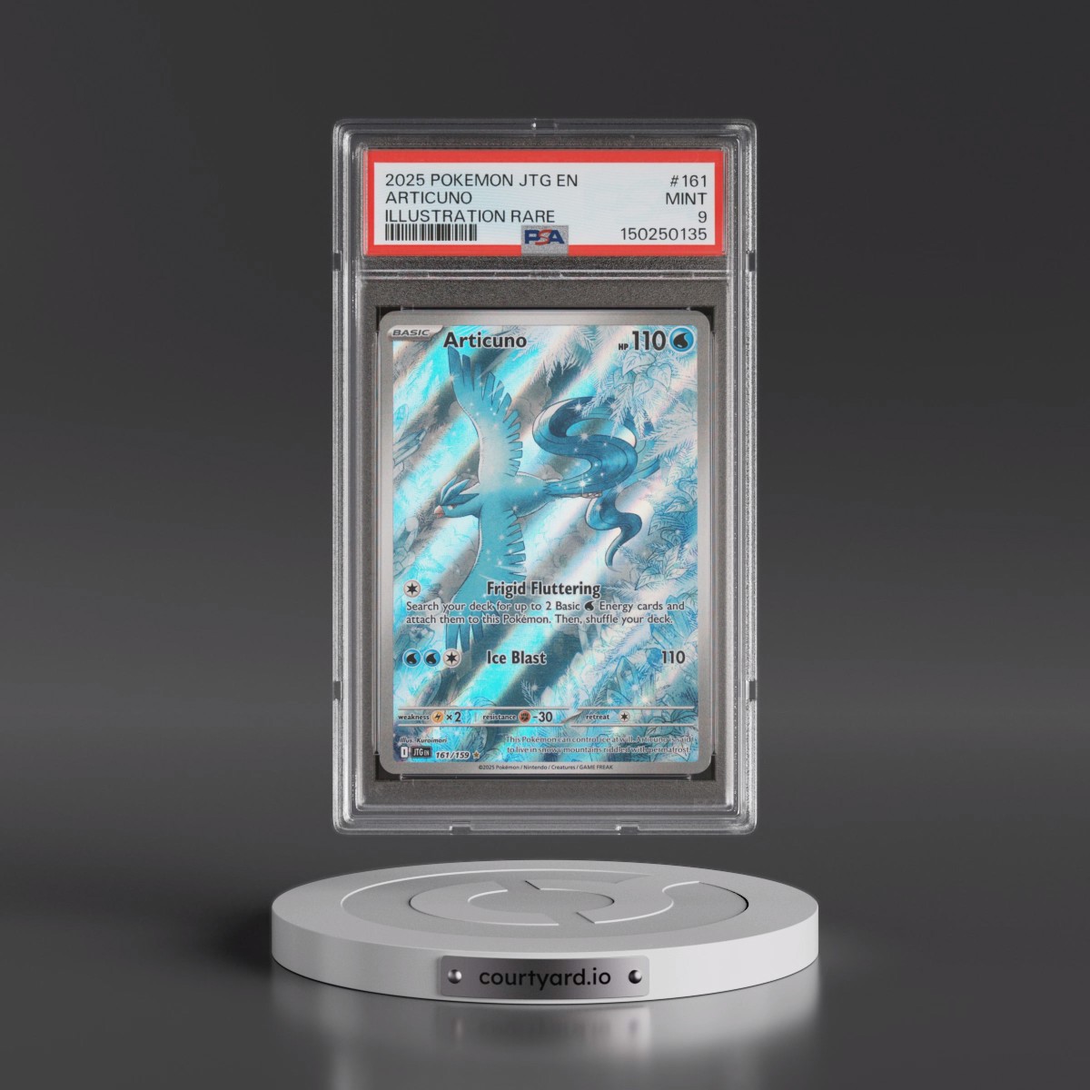 2025 Pokémon Jtg EN-Journey Together #161 Articuno - Illustration Rare (PSA 9 MINT)