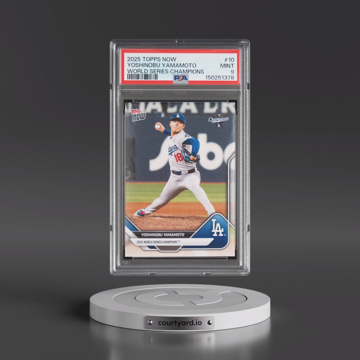 2025 Topps Now los Angeles Dodgers World Series Champions #10 Yoshinobu Yamamoto (PSA 9 MINT)