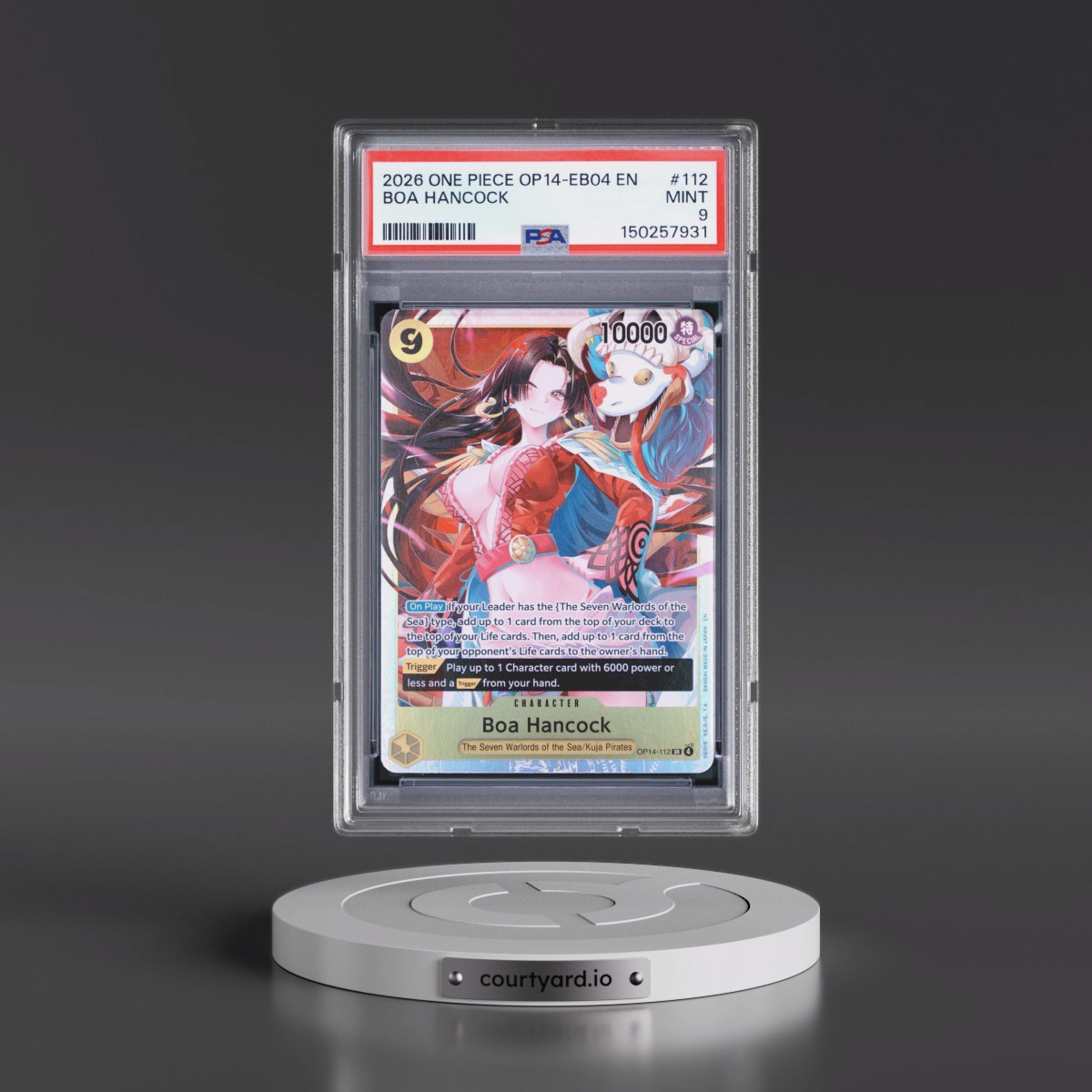 2026 One Piece OP14-EB04-the Azure Sea's Seven #112 Boa Hancock (PSA 9 MINT)