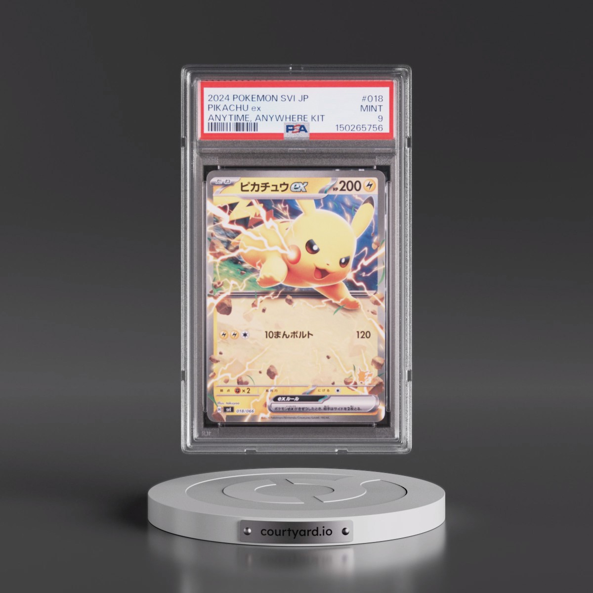 2024 Pokémon Svi-Battle Academy #018 Pikachu EX - Holo Anytime, Anywhere Kit (PSA 9 MINT)
