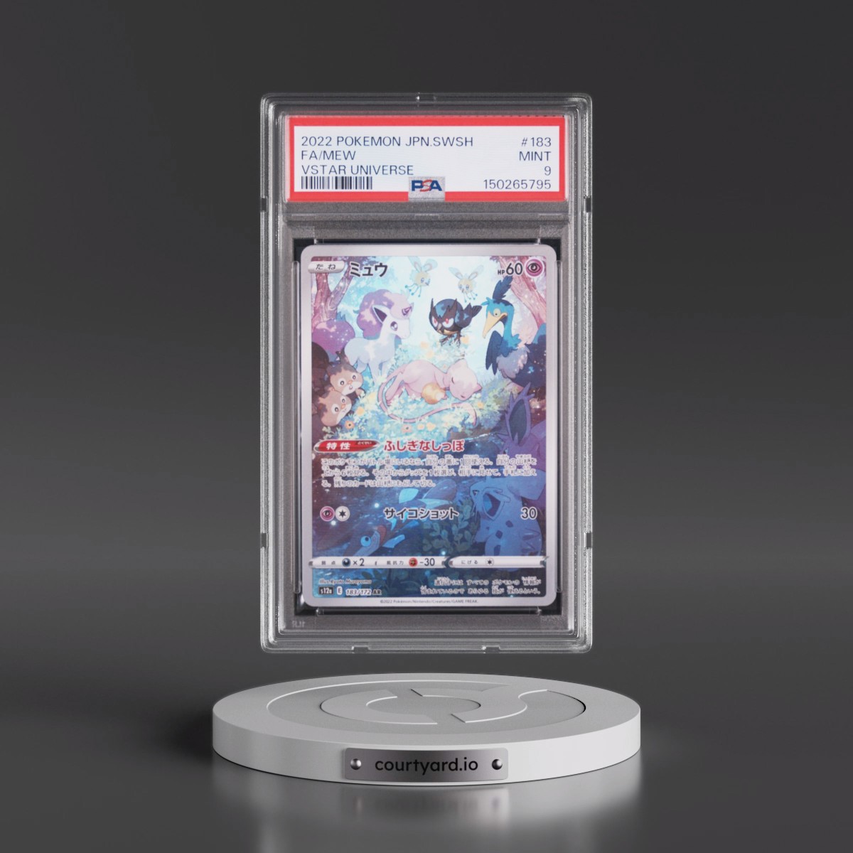 2022 Pokémon Sword & Shield Vstar Universe #183 Mew - Full Art (PSA 9 MINT)