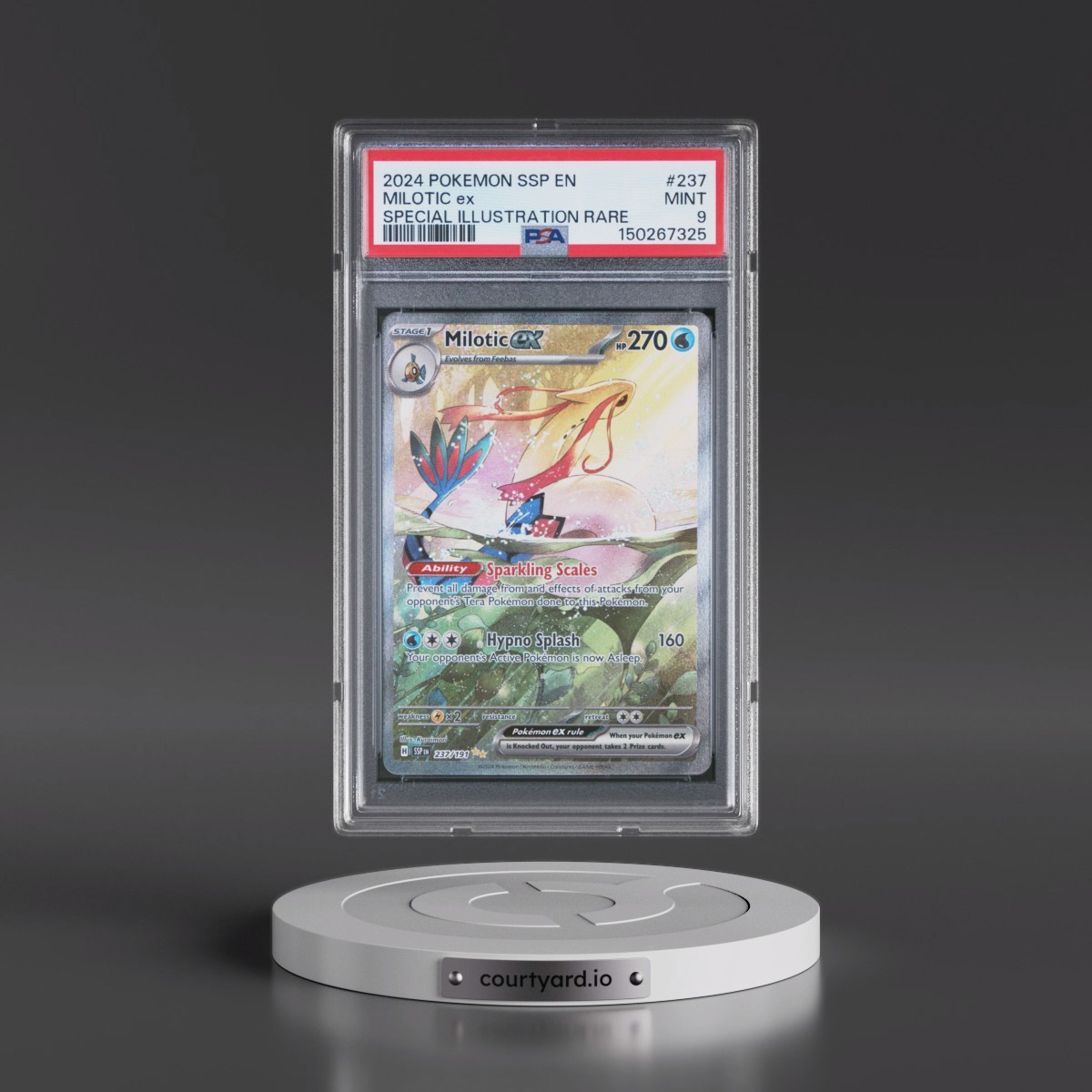 2024 Pokémon Ssp EN-Surging Sparks #237 Milotic EX - Holo Special Illustration Rare (PSA 9 MINT)