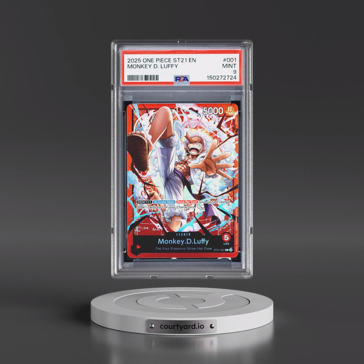 2025 One Piece Starter Deck ST21-EX Gear 5 #001 Monkey D. Luffy (PSA 9 MINT)