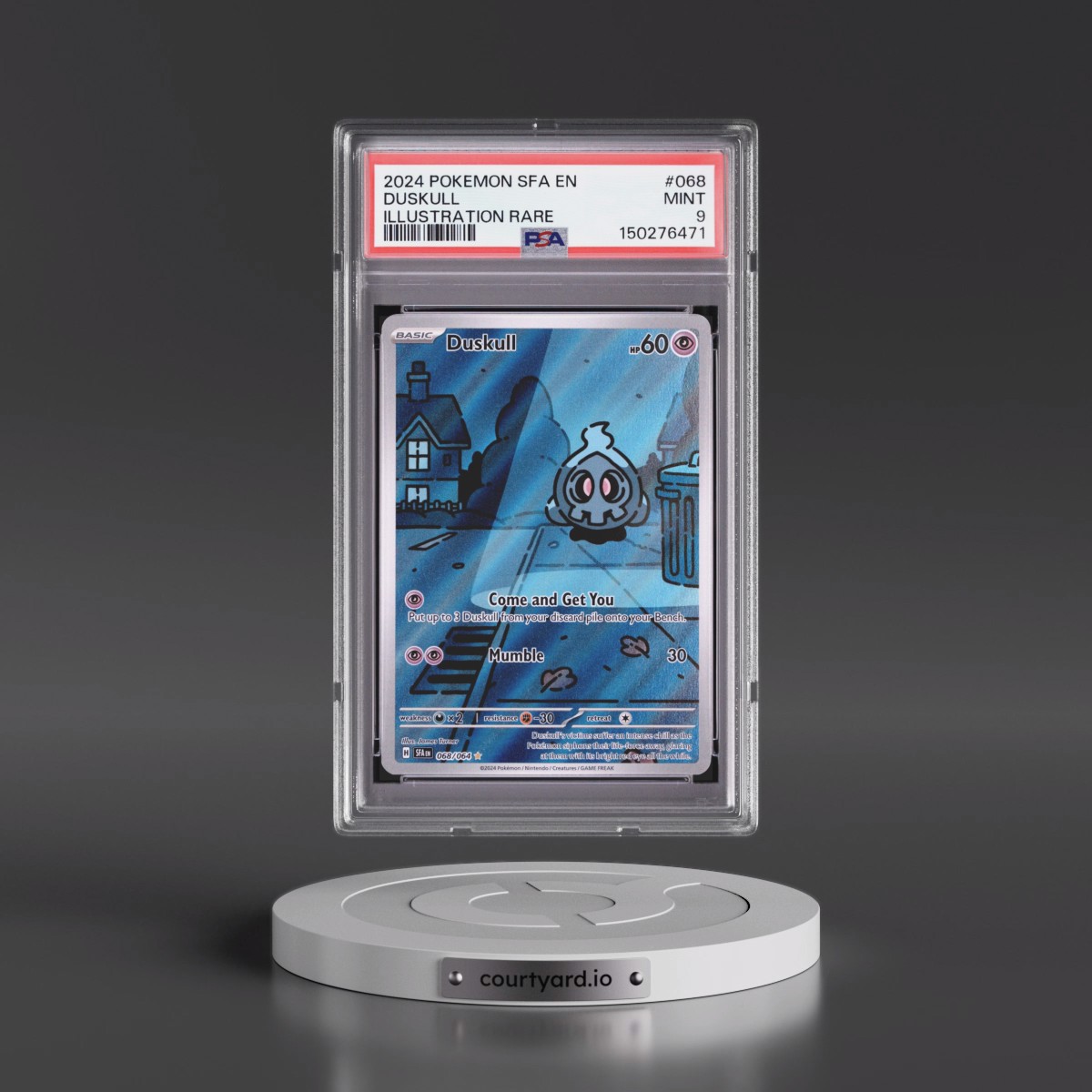 2024 Pokémon Sfa EN-Shrouded Fable #068 Duskull - Illustration Rare (PSA 9 MINT)