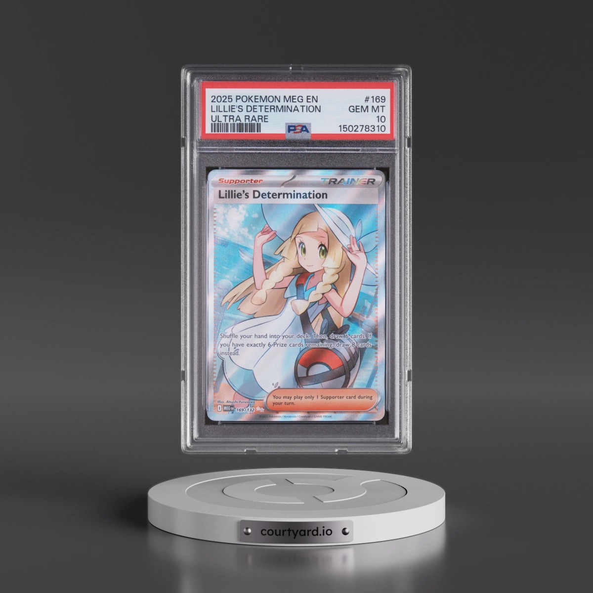 2025 Pokémon Meg EN-Mega Evolution #169 Lillie's Determination - Ultra Rare (PSA 10 GEM MINT)