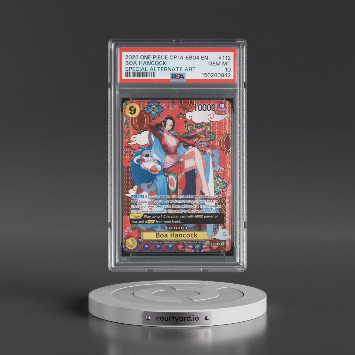 2026 One Piece OP14-EB04-the Azure Sea's Seven #112 Boa Hancock - Special Alternate Art (PSA 10 GEM MINT)