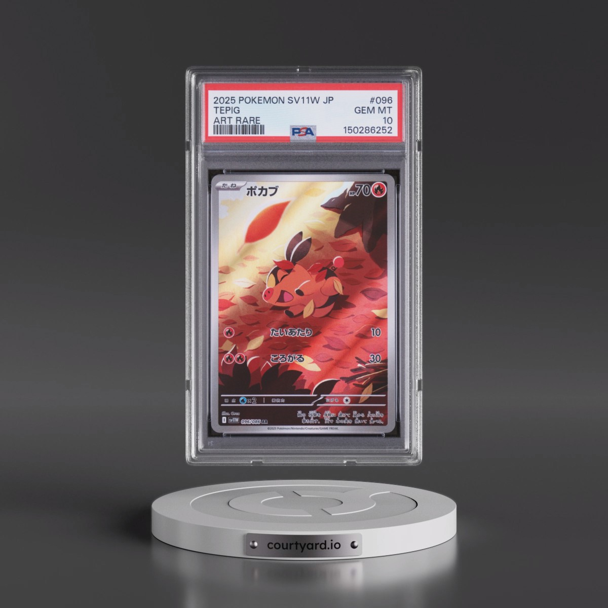 2025 Pokémon Sv11w-White Flare #096 Tepig - Art Rare (PSA 10 GEM MINT)