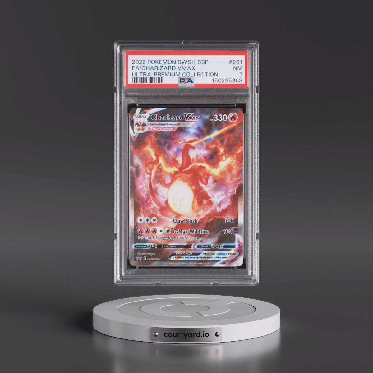 2022 Pokémon Swsh Black Star Promo #261 Charizard Vmax - Full Art Sword & Shield Ultra-Premium Collection-Charizard (PSA 7 NM)