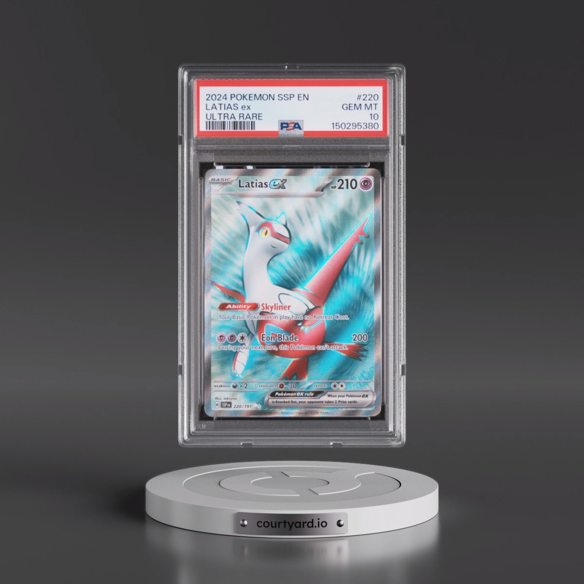 2024 Pokémon Ssp EN-Surging Sparks #220 Latias EX - Holo Ultra Rare (PSA 10 GEM MINT)
