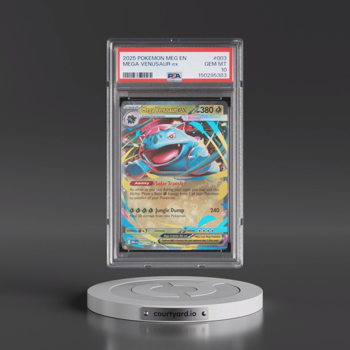 2025 Pokémon Meg EN-Mega Evolution #003 Mega Venusaur EX - Holo (PSA 10 GEM MINT)