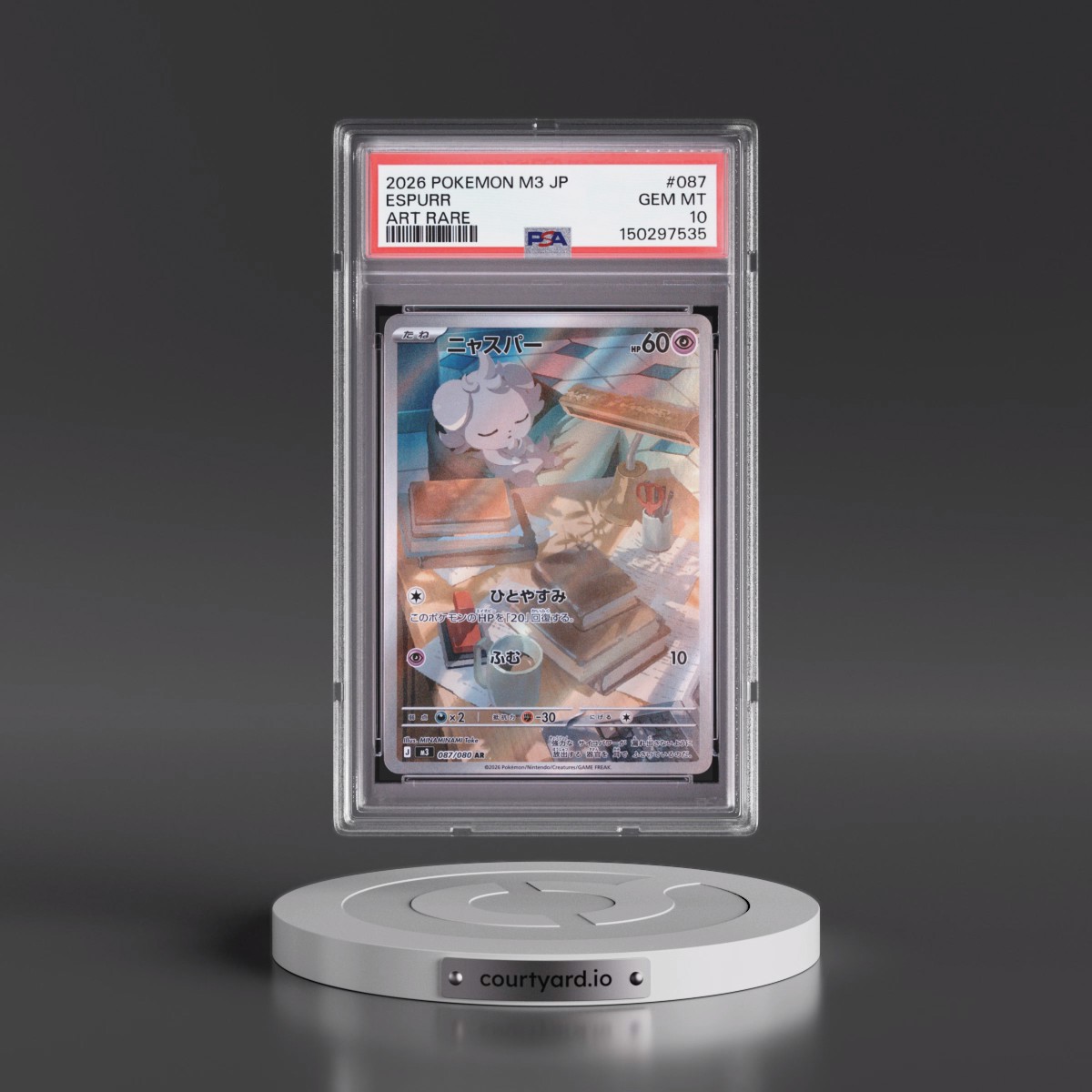 2026 Pokémon M3-Nullifying Zero #087 Espurr - Art Rare (PSA 10 GEM MINT)