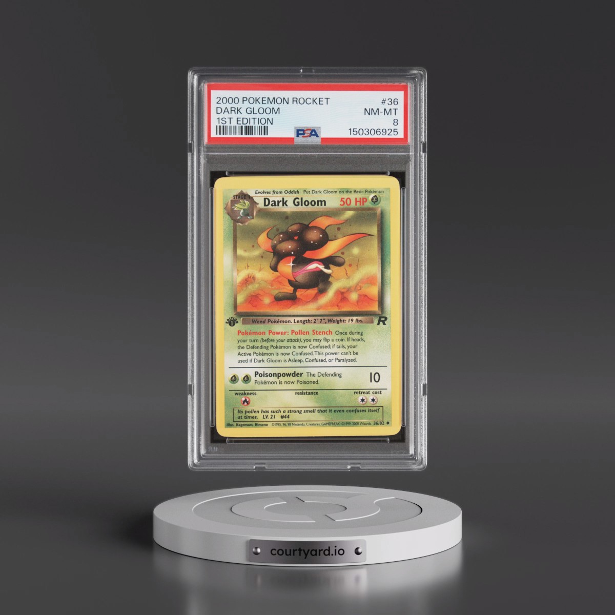 2000 Pokémon Rocket #36 Dark Gloom - 1st Edition (PSA 8 NM-MT)